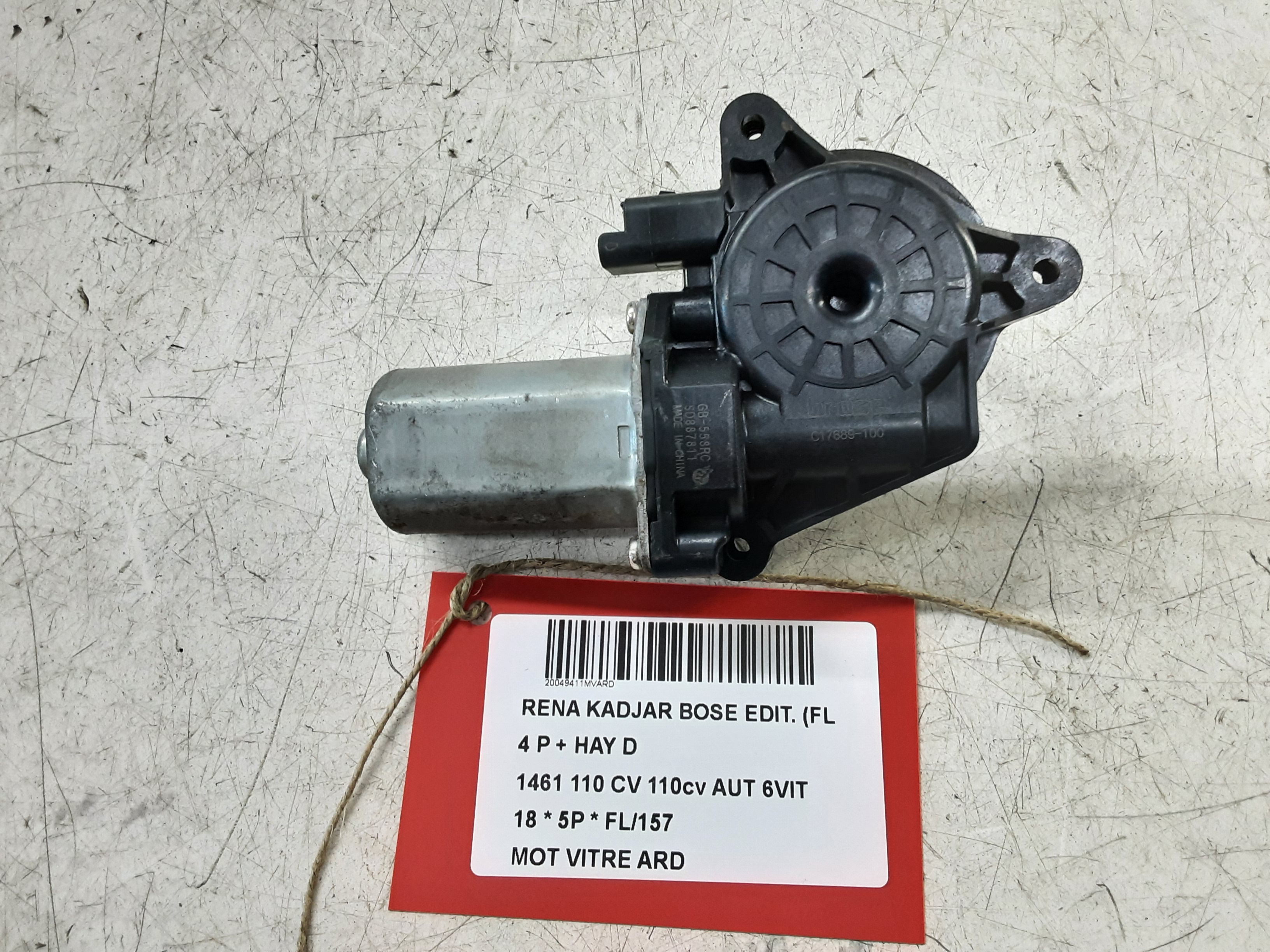 MOTOR RUITMECHANISME ACHTER RECHTS Renault KADJAR 6/15+