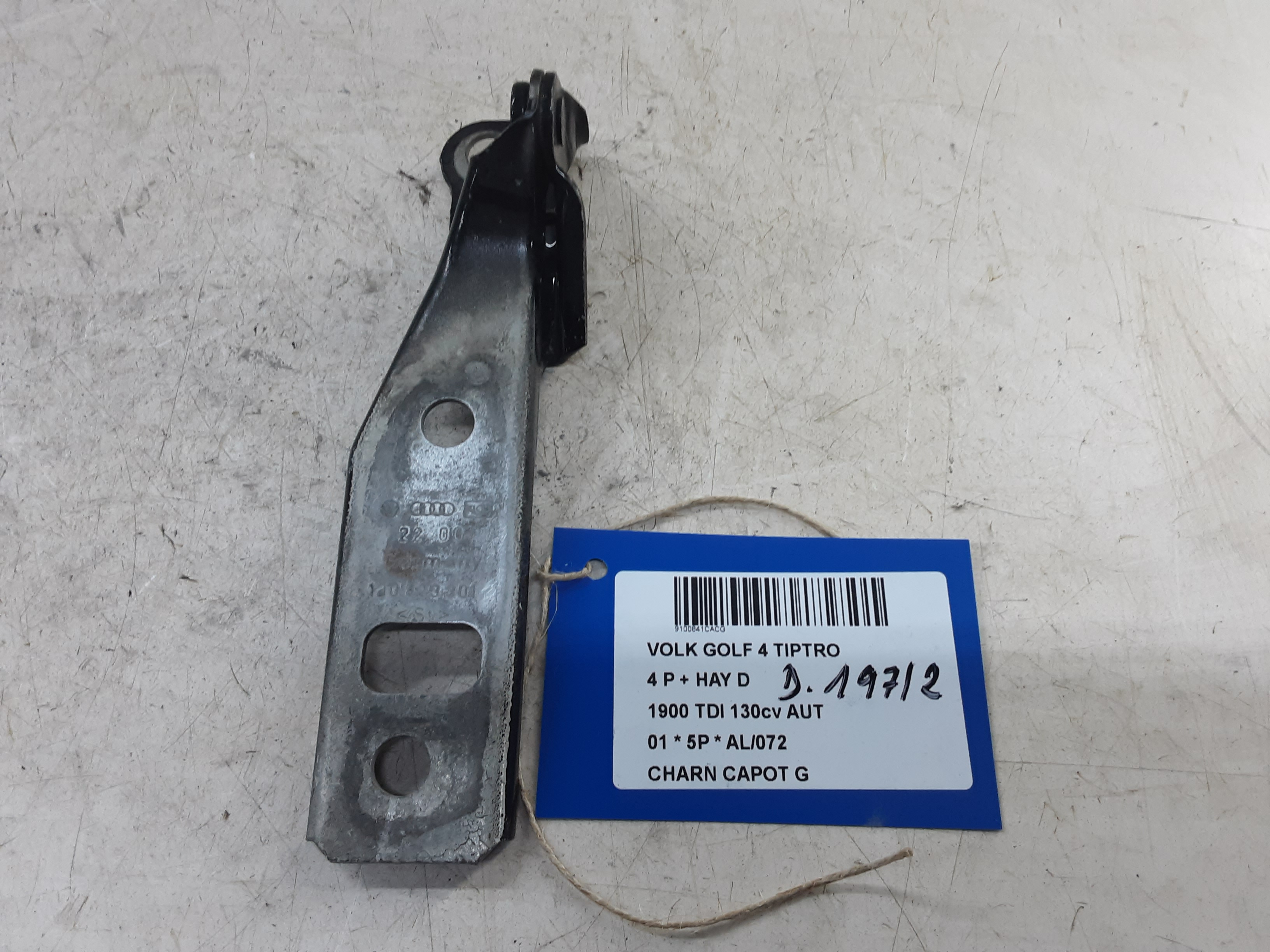 SCHARNIER MOTORKAP LINKS Vw GOLF IV 11/97 - 03