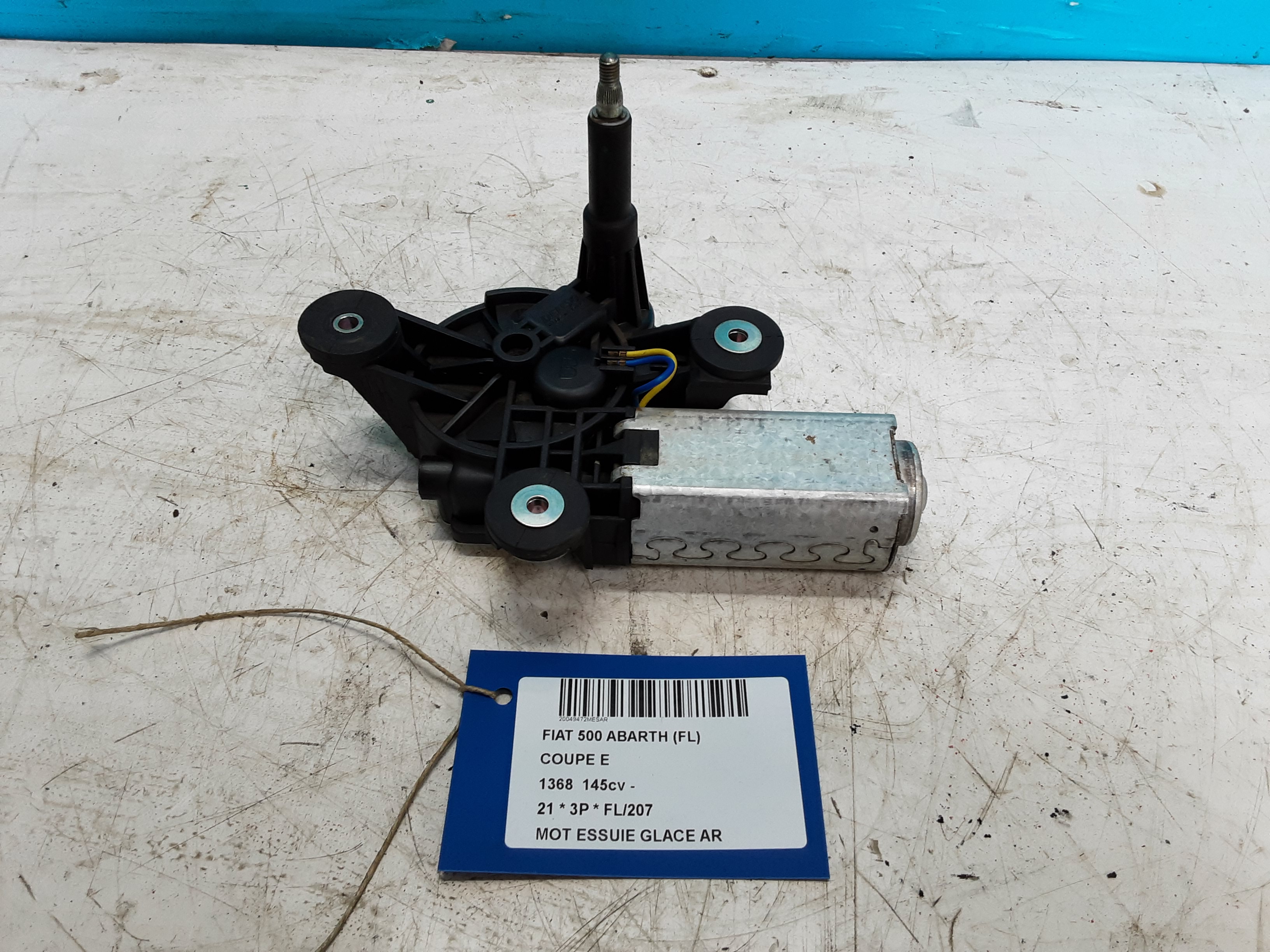 RUITENWISSERMOTOR ACHTER Fiat 500 7/15+
