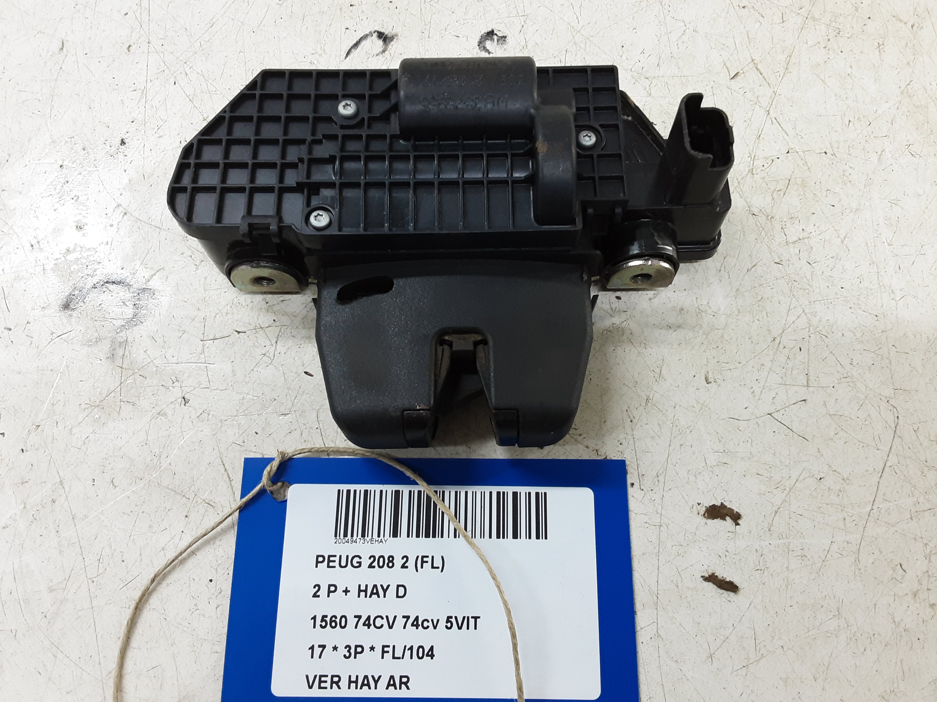 CENTRALE VERGRENDELING ACHTERKLEP Peugeot 208 8/15 - 20