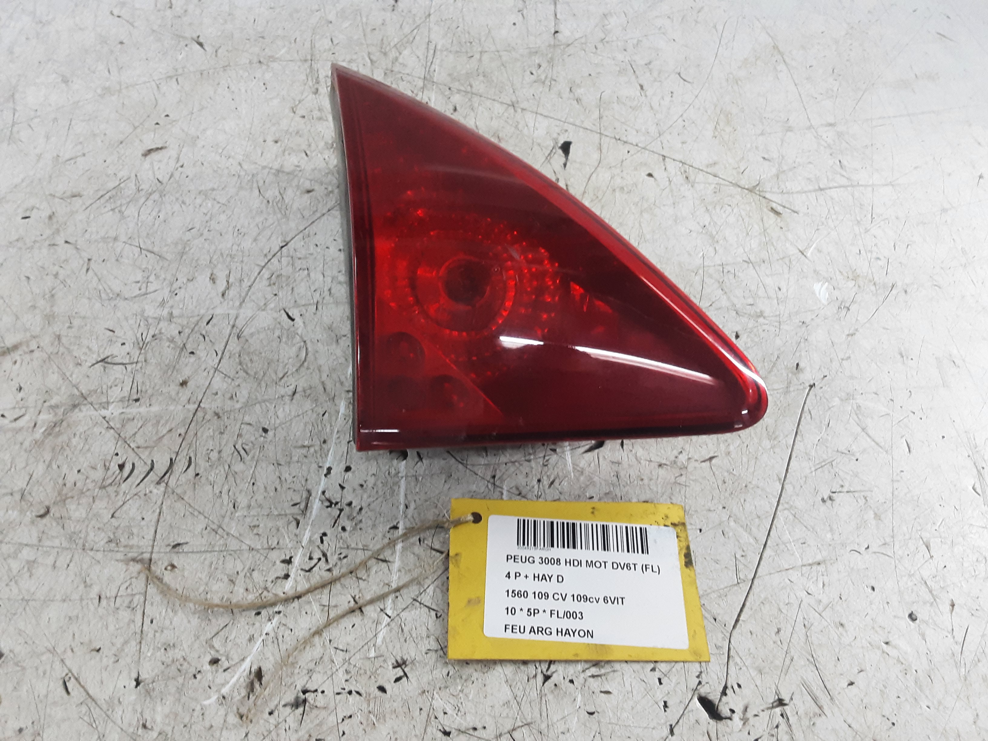 LICHT ACHTERKLEP LINKS Peugeot 3008 (1) 6/09 - 16