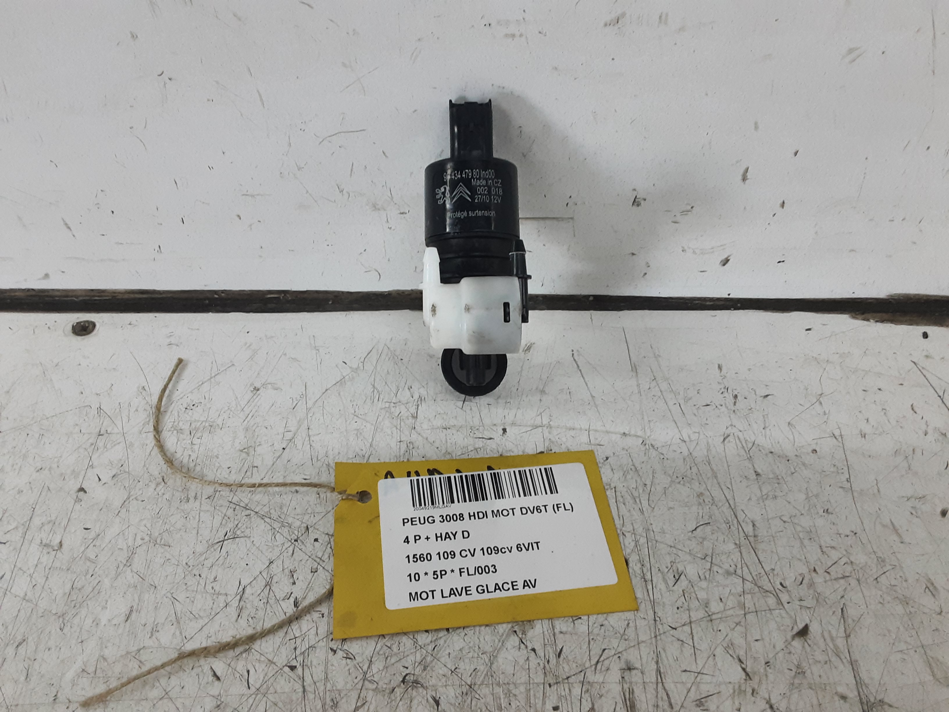MOTOR RUITENWASSERS VOOR Peugeot 3008 (1) 6/09 - 16