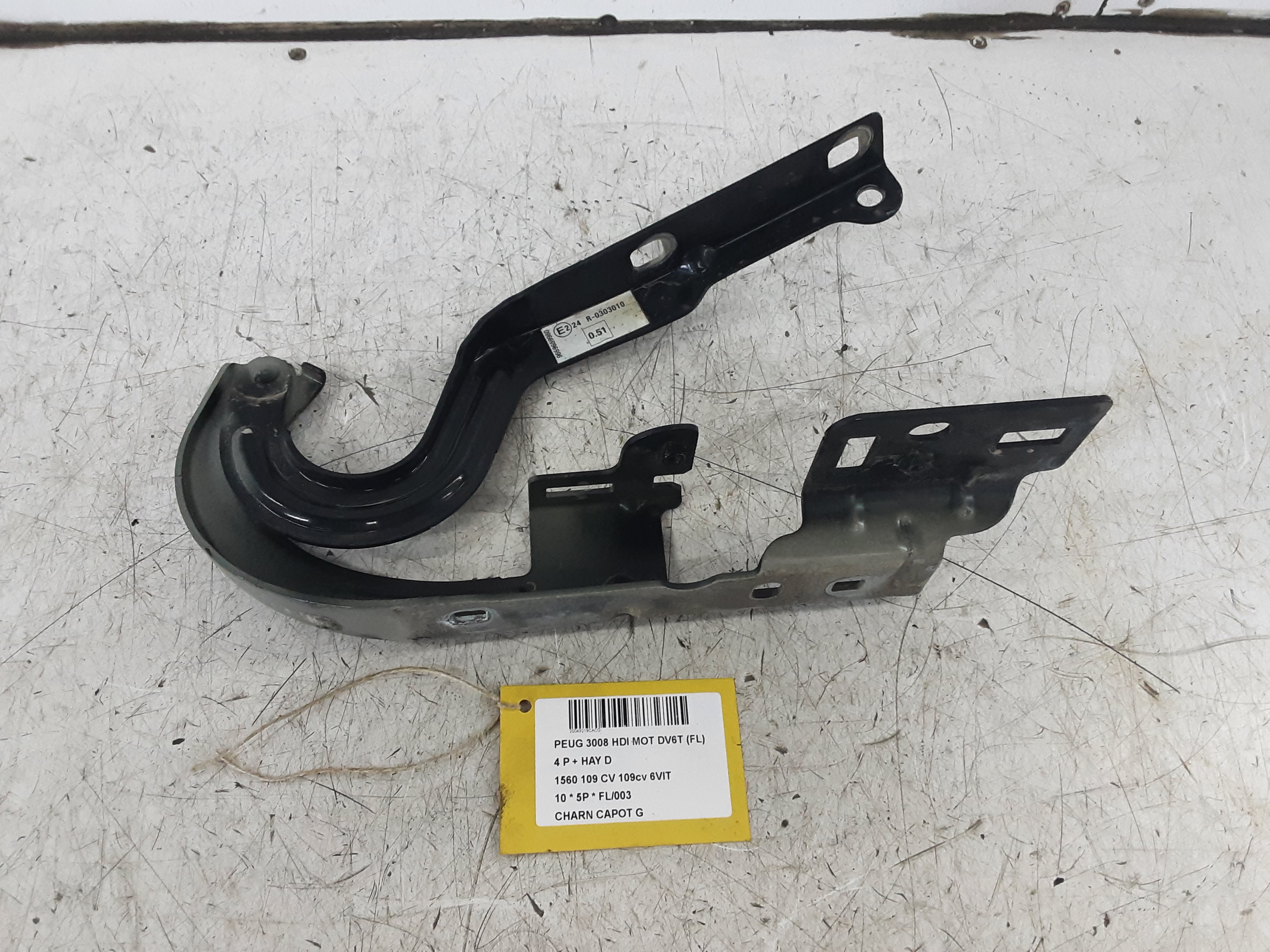 SCHARNIER MOTORKAP LINKS Peugeot 3008 (1) 6/09 - 16