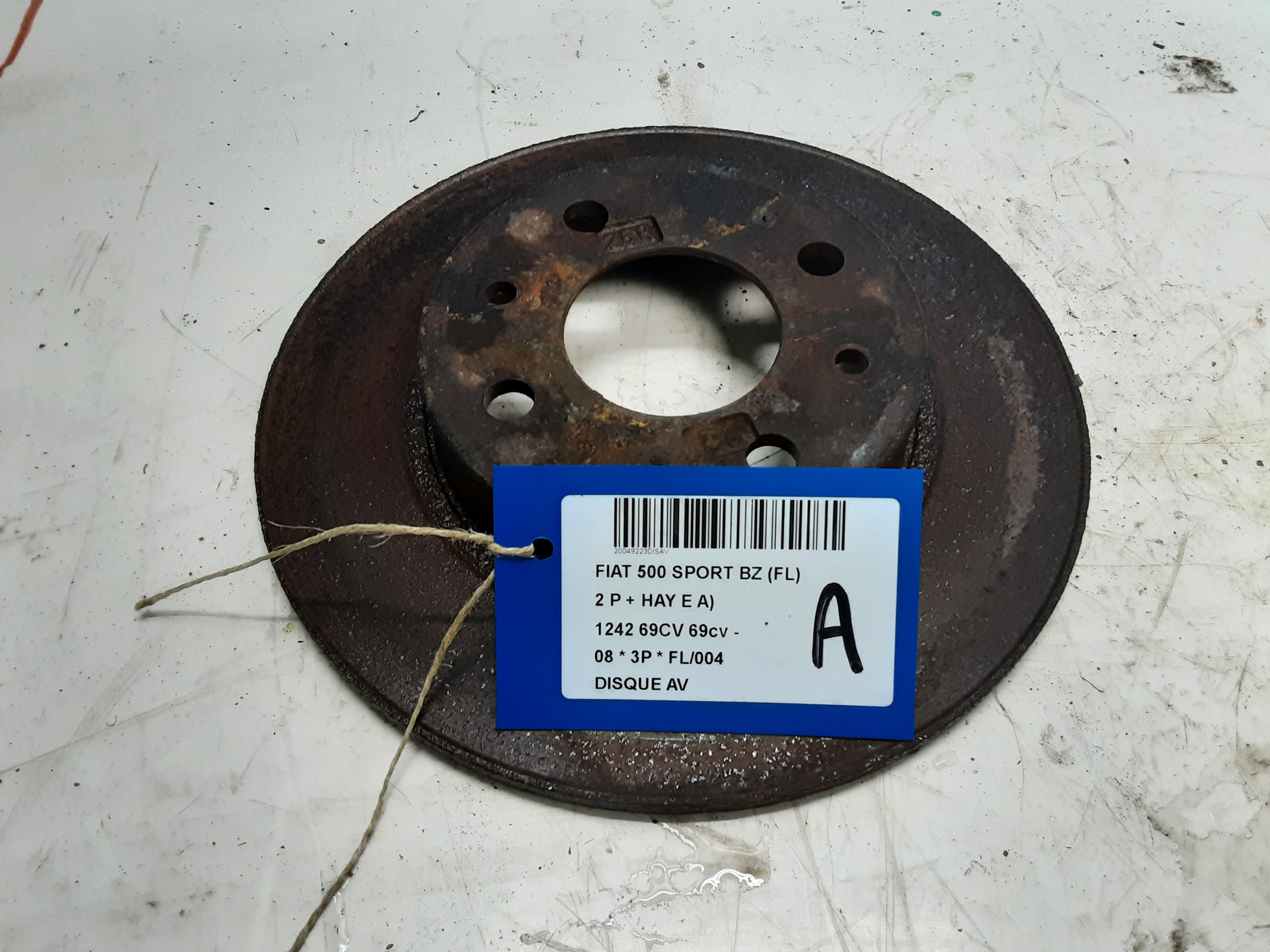 REMSCHIJF VOOR Fiat 500 07 - 15