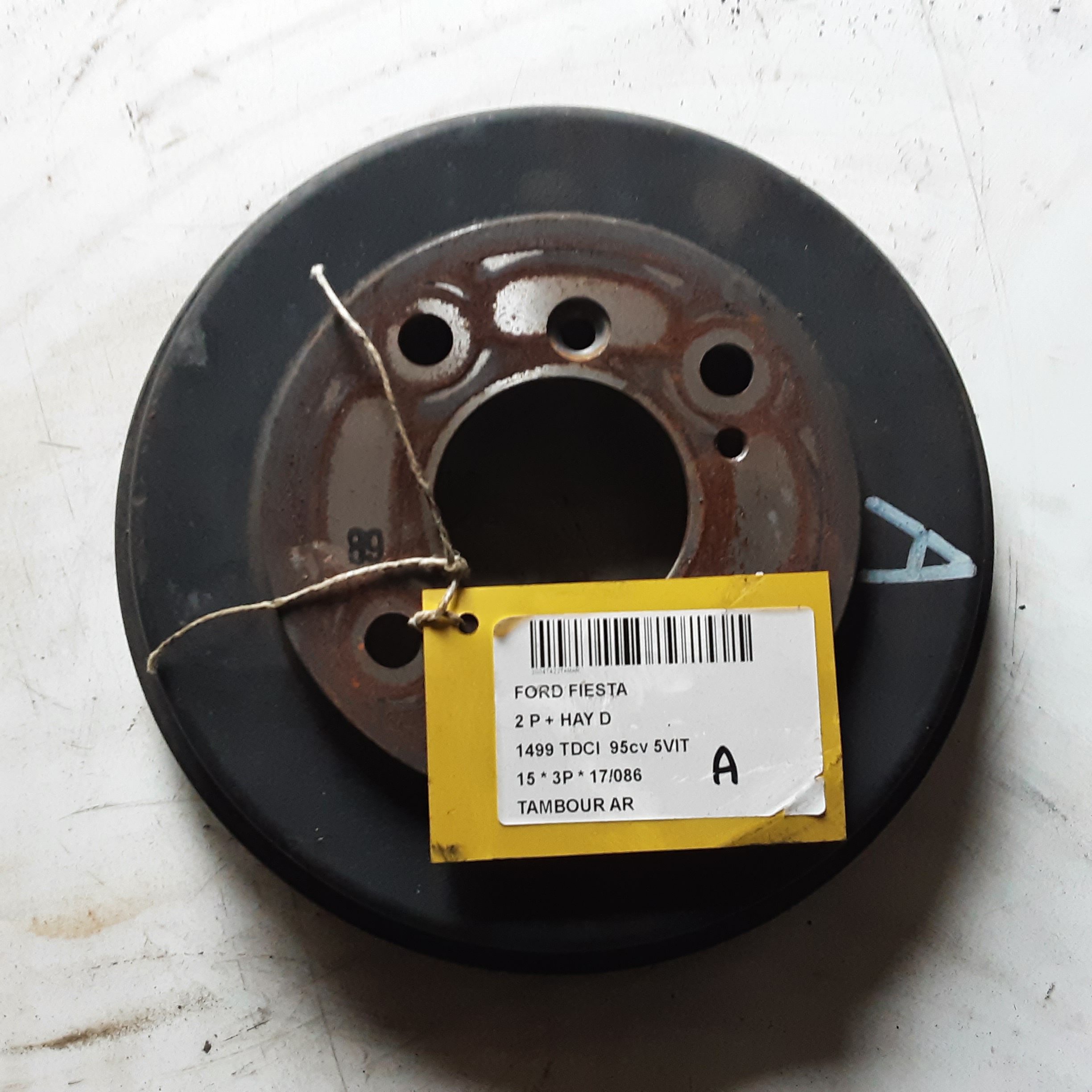 REMTROMMEL ACHTER Ford FIESTA 1/13 - 17