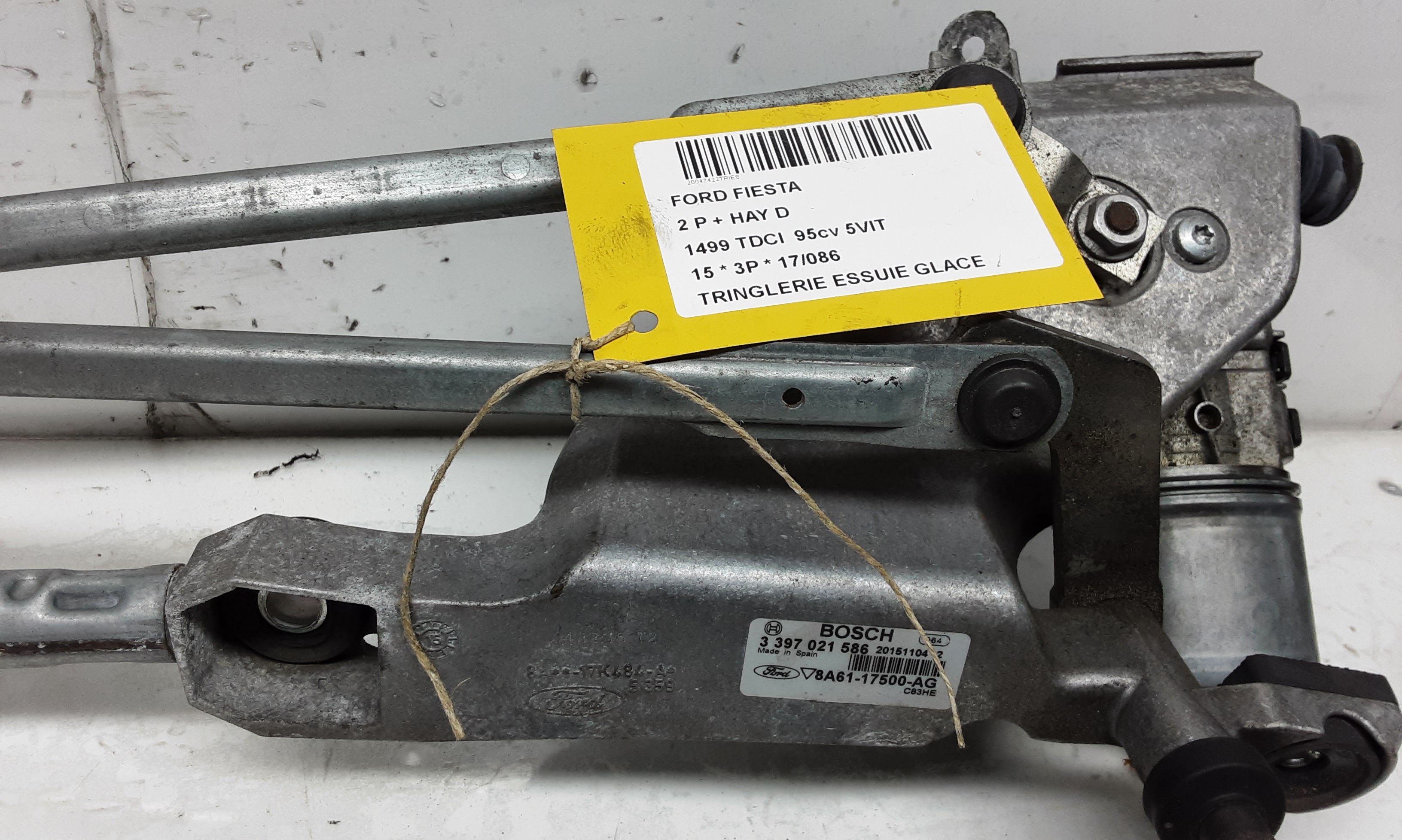RUITENWISSER MECHANISME Ford FIESTA 1/13 - 17