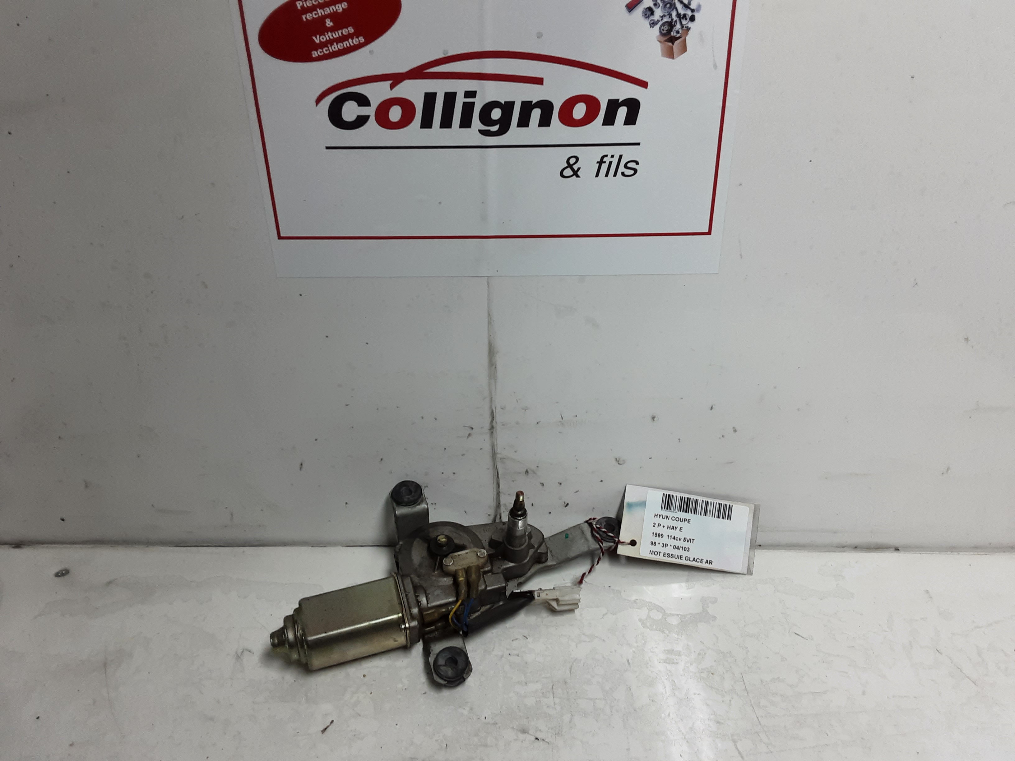 RUITENWISSERMOTOR ACHTER Hyundai COUPE 96 - 01