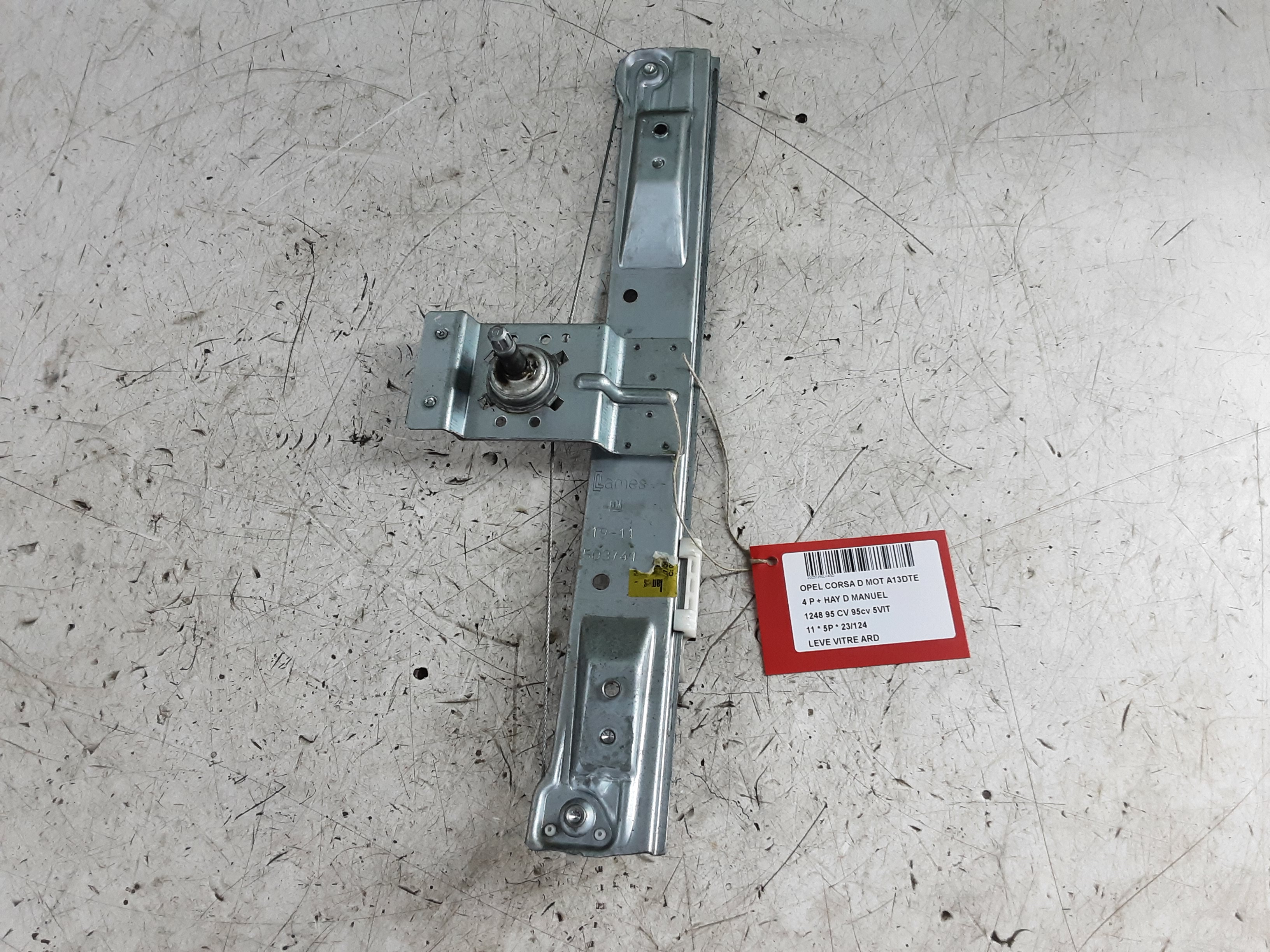 RUITMECHANISME ACHTER RECHTS Opel CORSA D 01/11 - 15