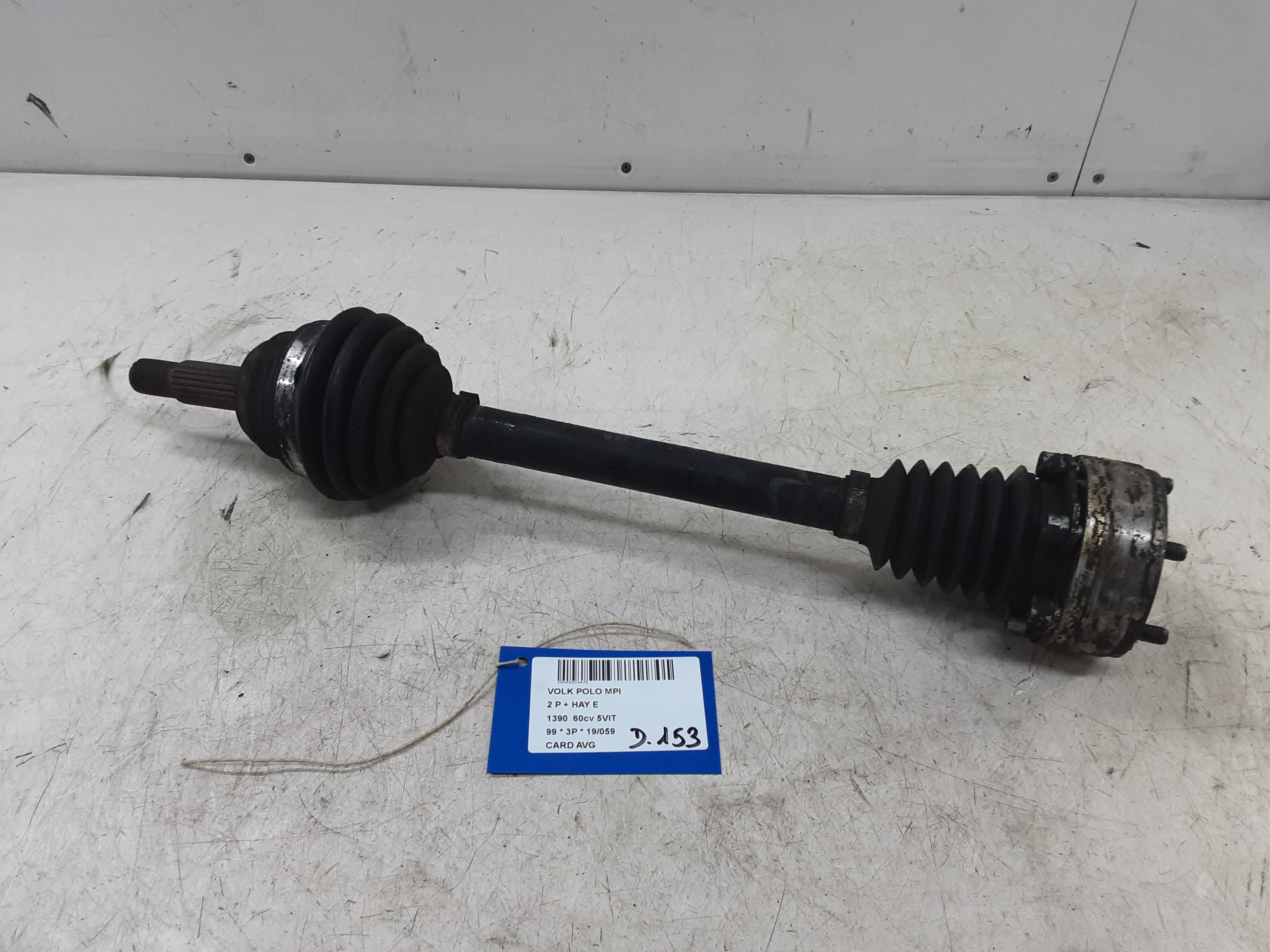 AANDRIJFAS VOOR LINKS Vw POLO (6N1/6N2) 9/94 - 2/02 3/5P