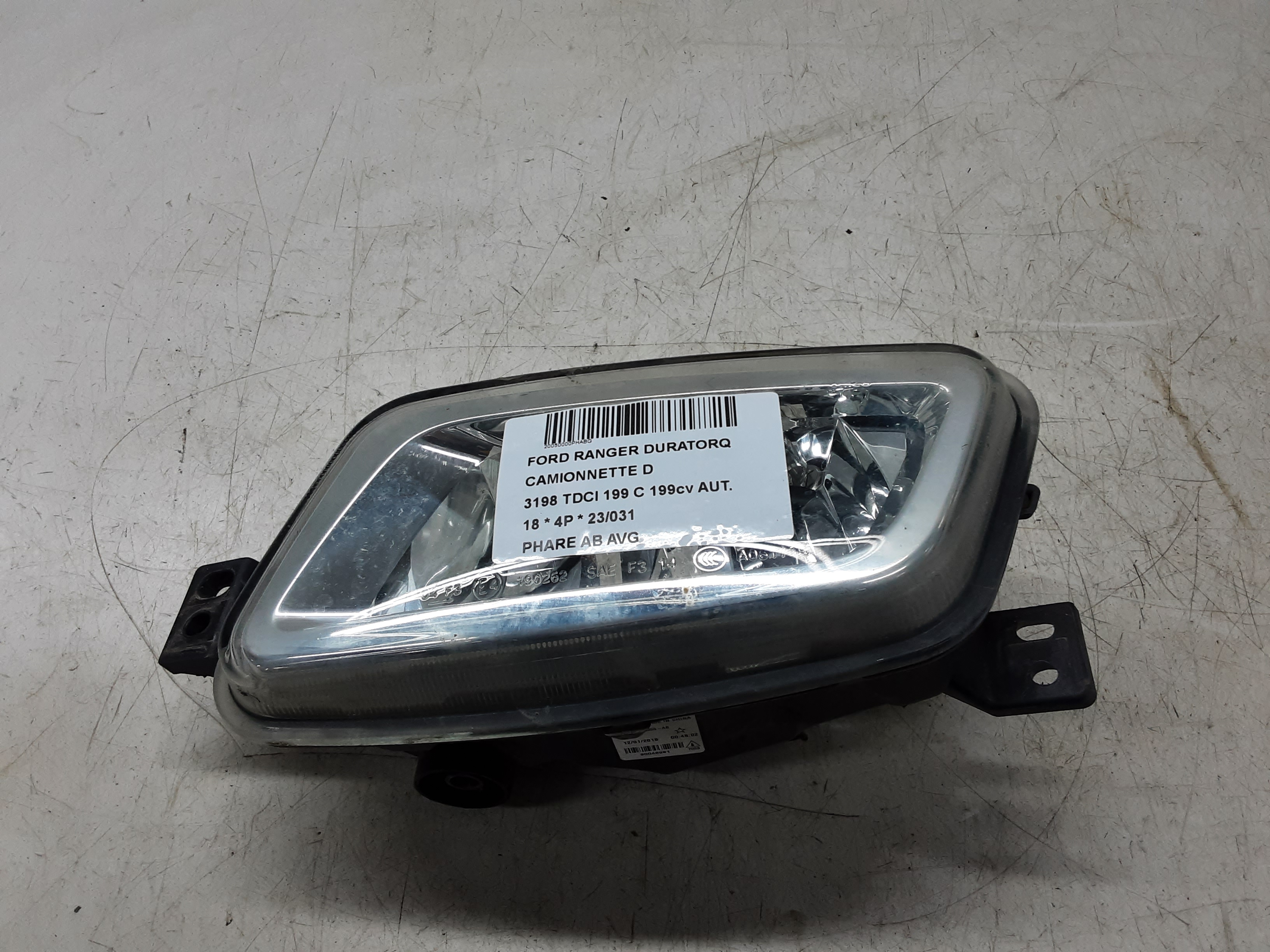 MISTLICHT VOOR LINKS Ford RANGER (3) 10/15 - 2/19 FaceLift