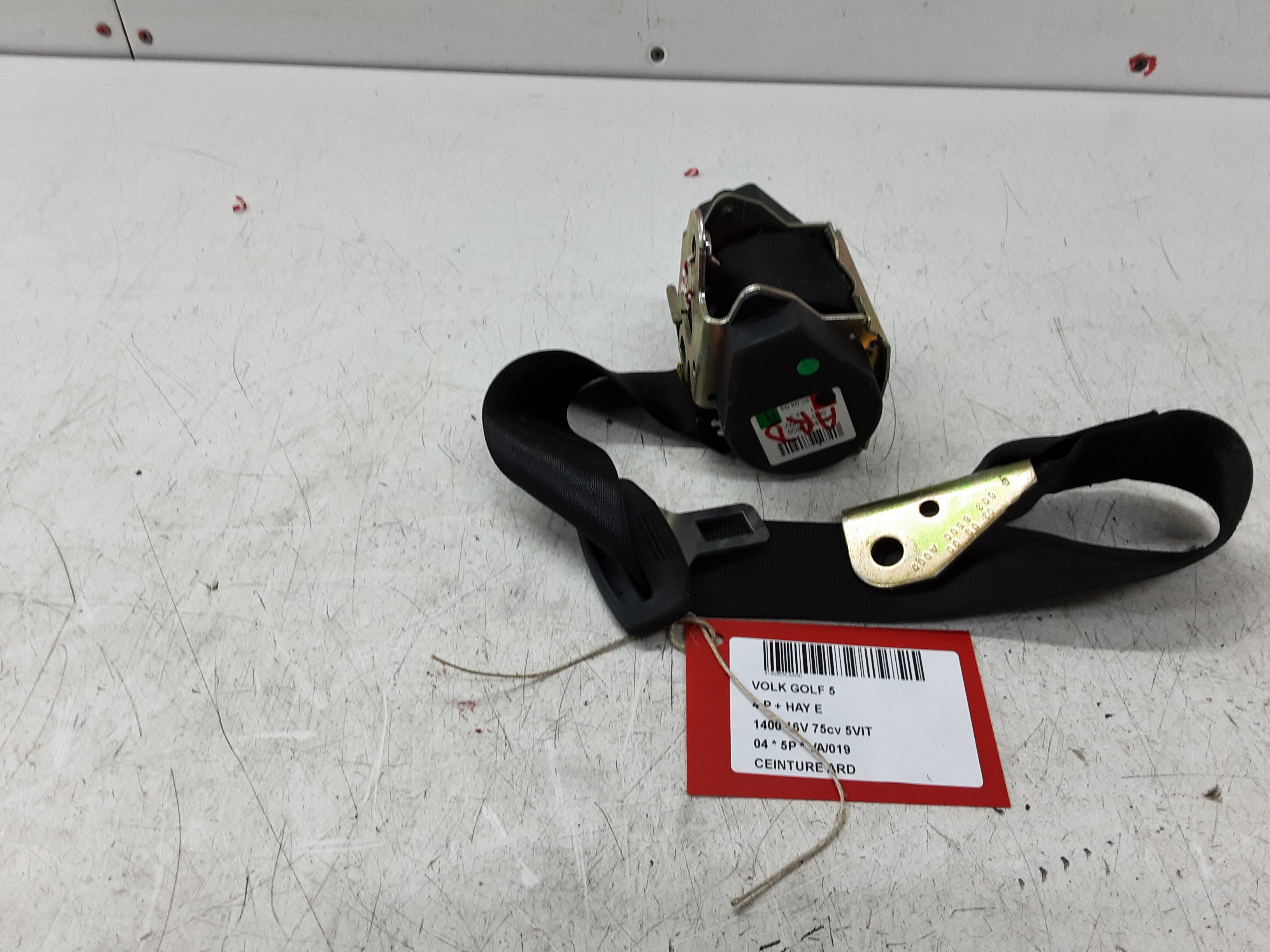 VEILIGHEIDSGORDEL ACHTER RECHTS Vw GOLF V 11/03 - 08