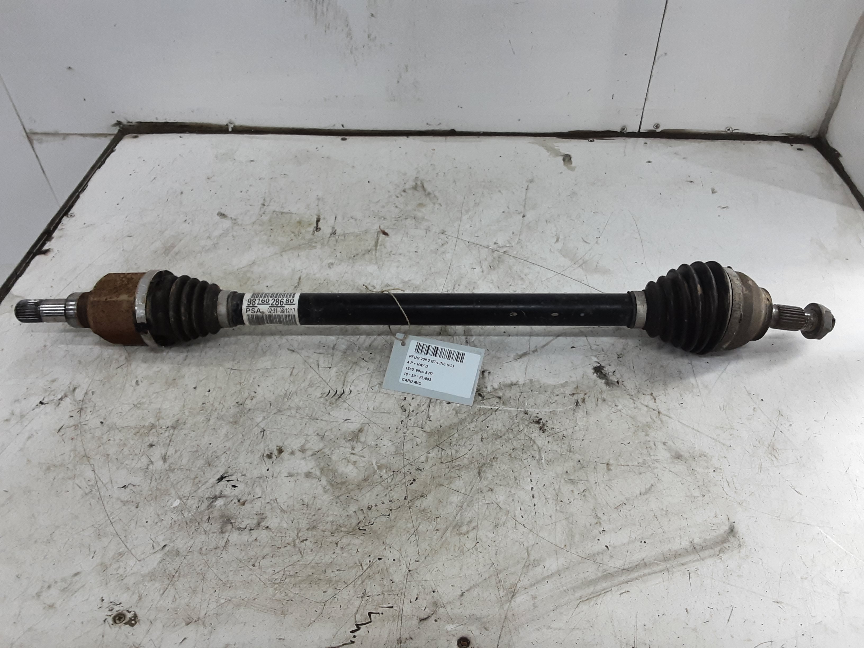 AANDRIJFAS VOOR RECHTS Peugeot 208 8/15 - 20