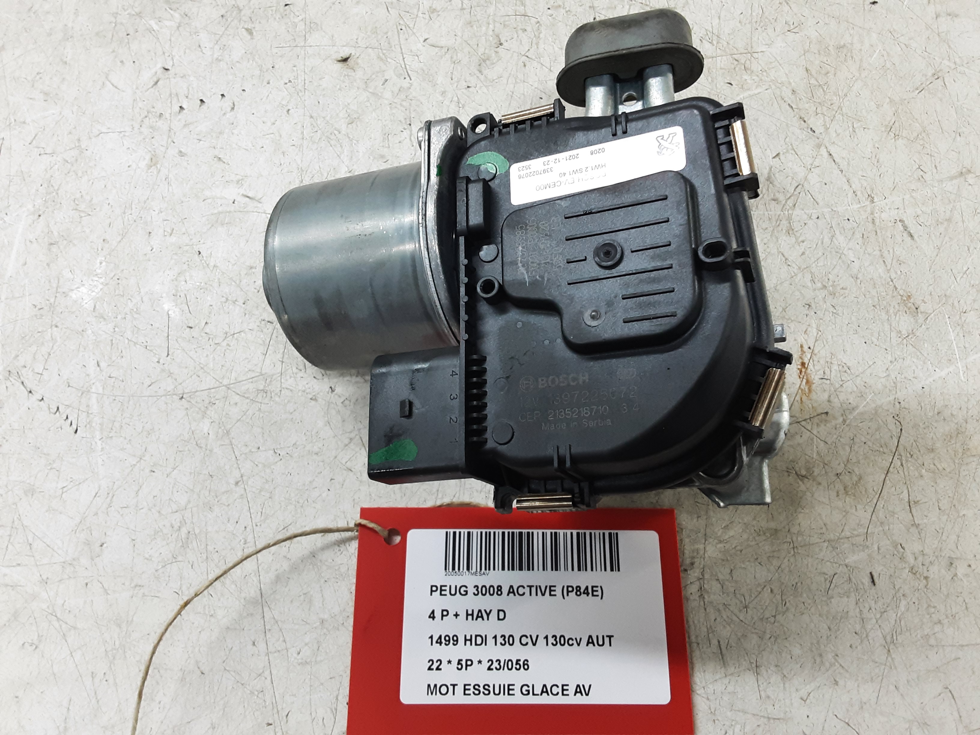 MOTEUR D&#039;ESSUIE-GLACE AVANT Peugeot 3008 (2) 10/20+ FaceLift