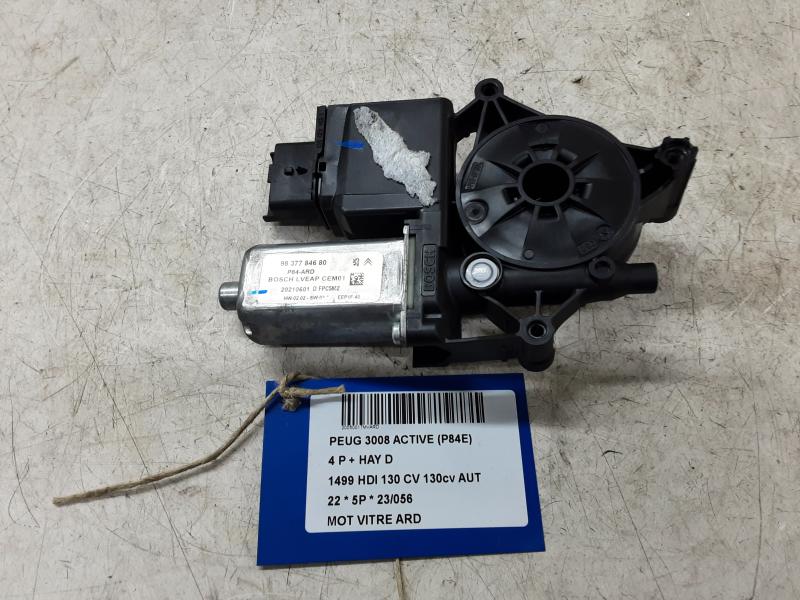 MOTEUR DE VITRE DE PORTE ARRIERE DROITE Peugeot 3008 (2) 10/20+ FaceLift 11-23
