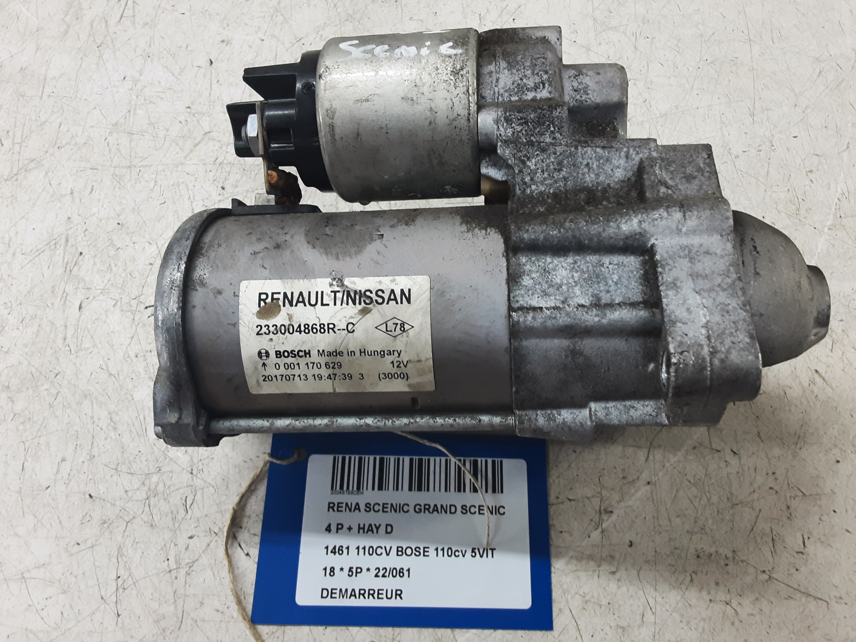 STARTMOTOR Renault SCENIC 9/16+