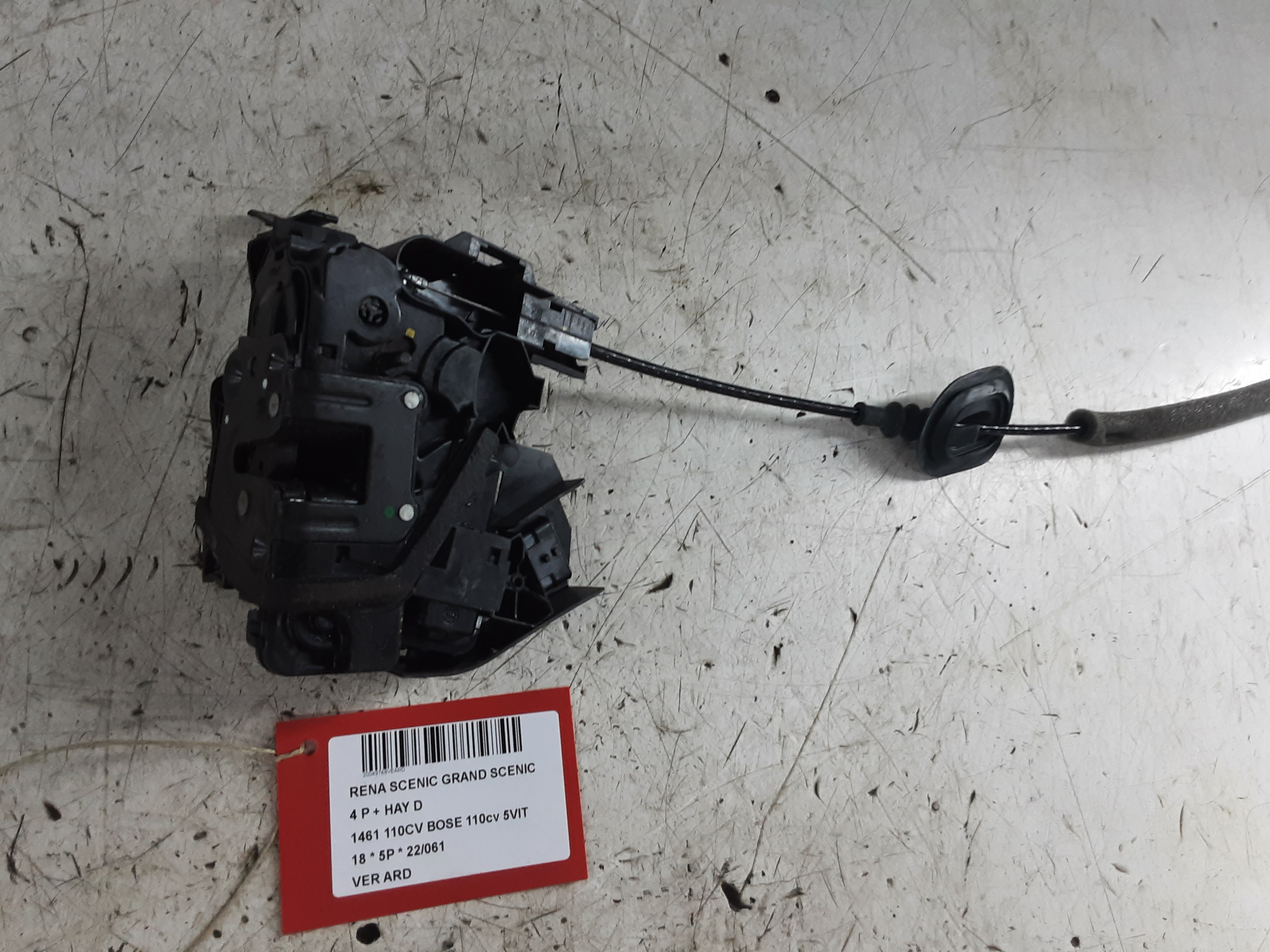 VERGRENDELING ACHTER RECHTS Renault SCENIC 9/16+