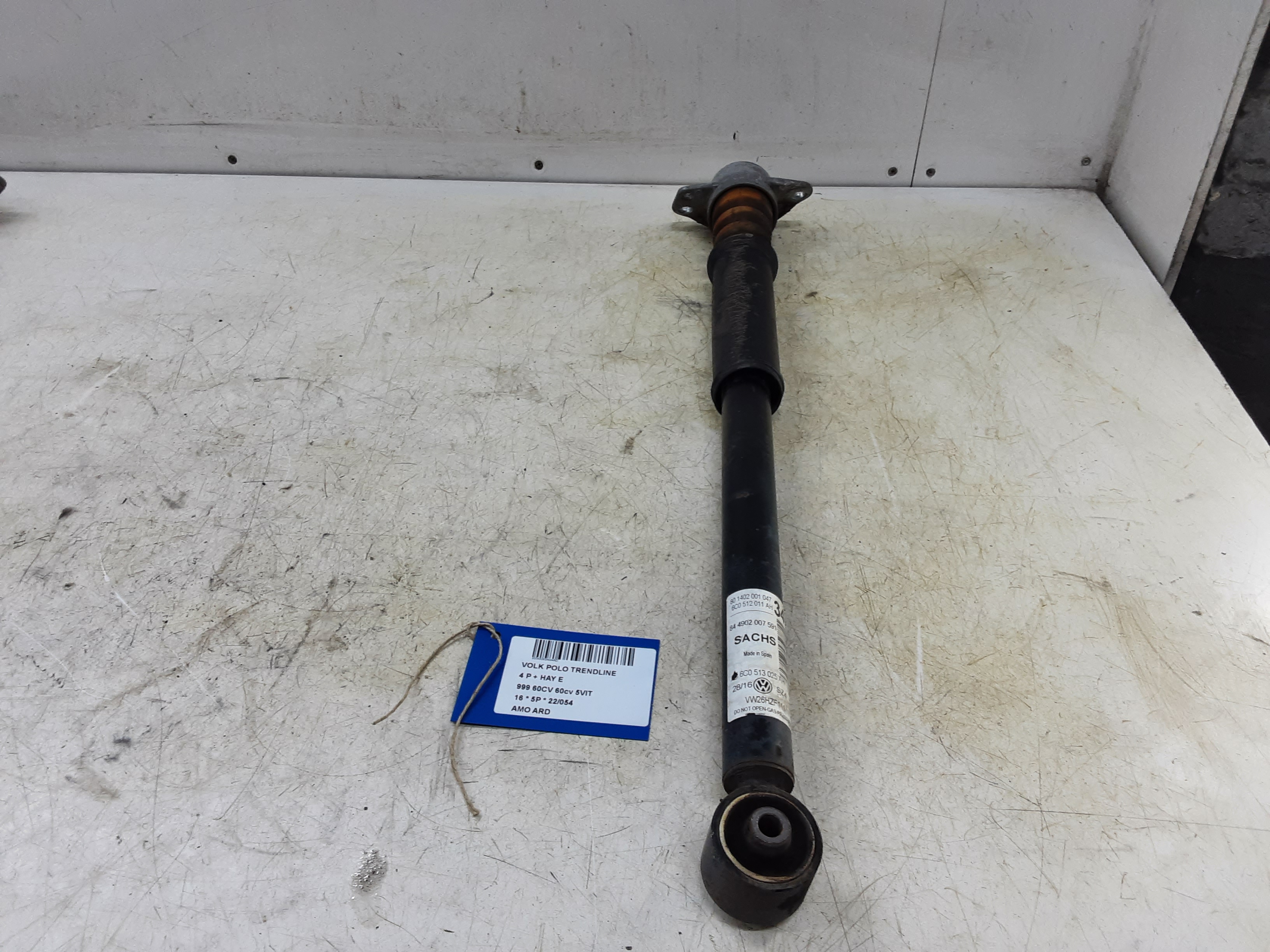 SCHOKBREKER ACHTER RECHTS Vw POLO (6R) FaceLift 5/14 - 17