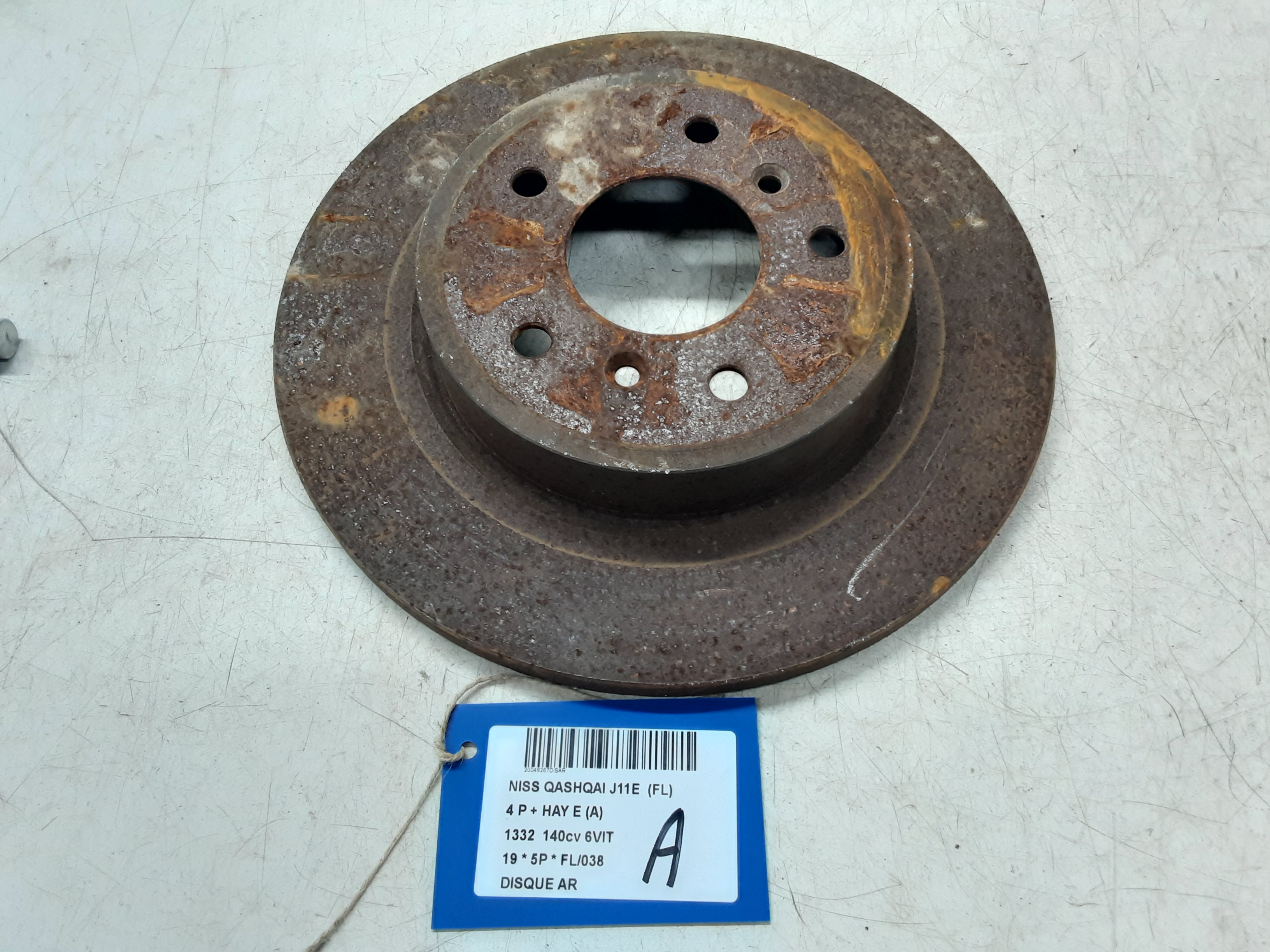 DISQUE ARRIERE Nissan QASHQAI 7/17 -  21 J11