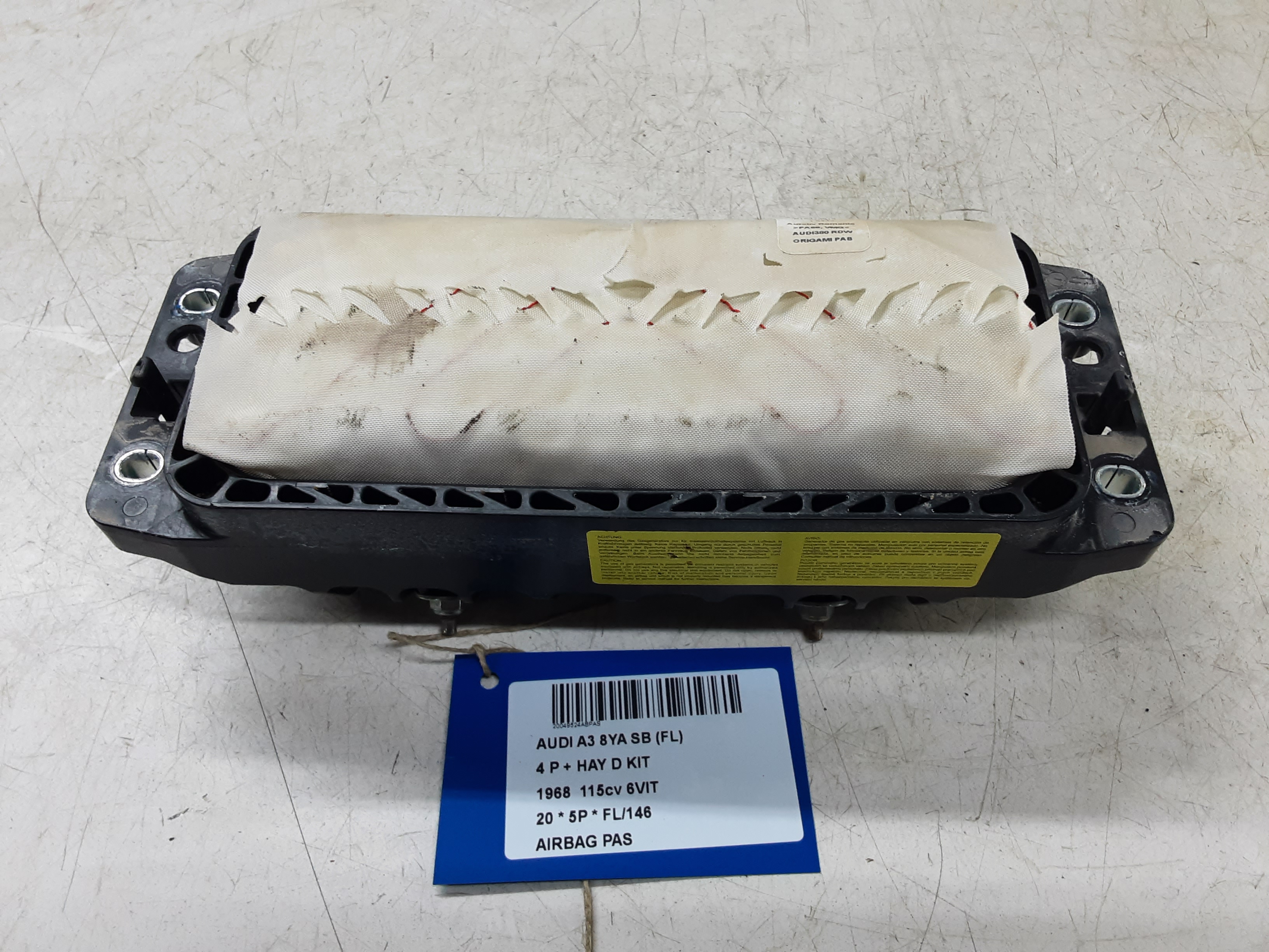 AIRBAG PASSAGIER Audi A3 5D/20+