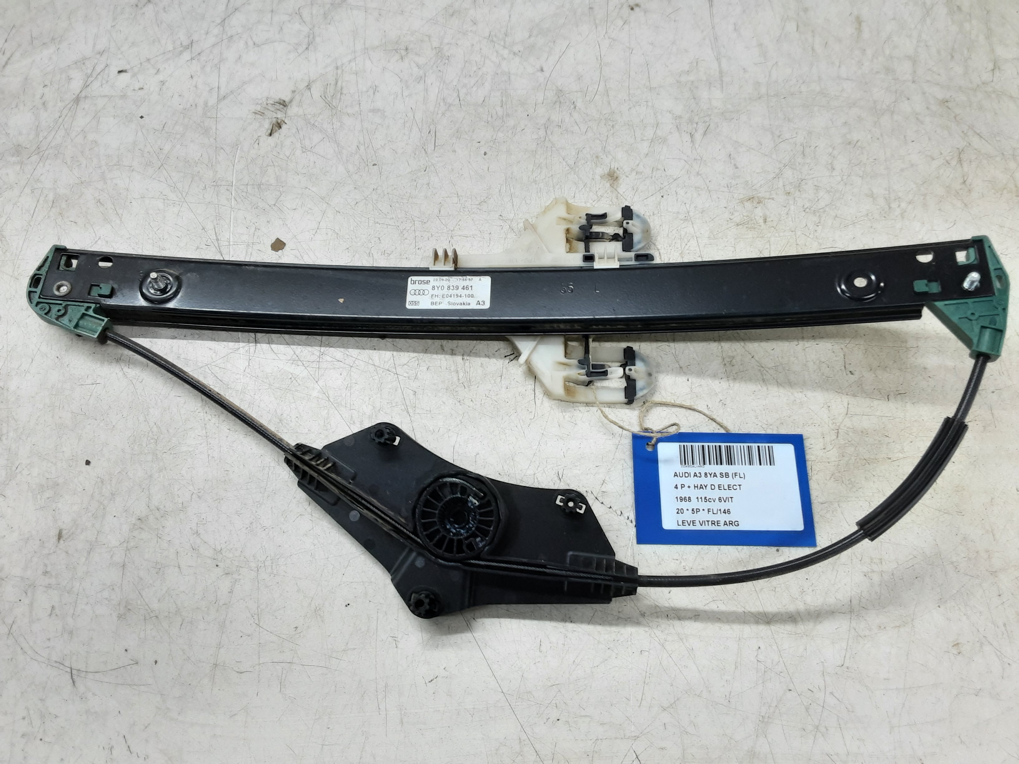 RUITMECHANISME ACHTER LINKS Audi A3 5D/20+