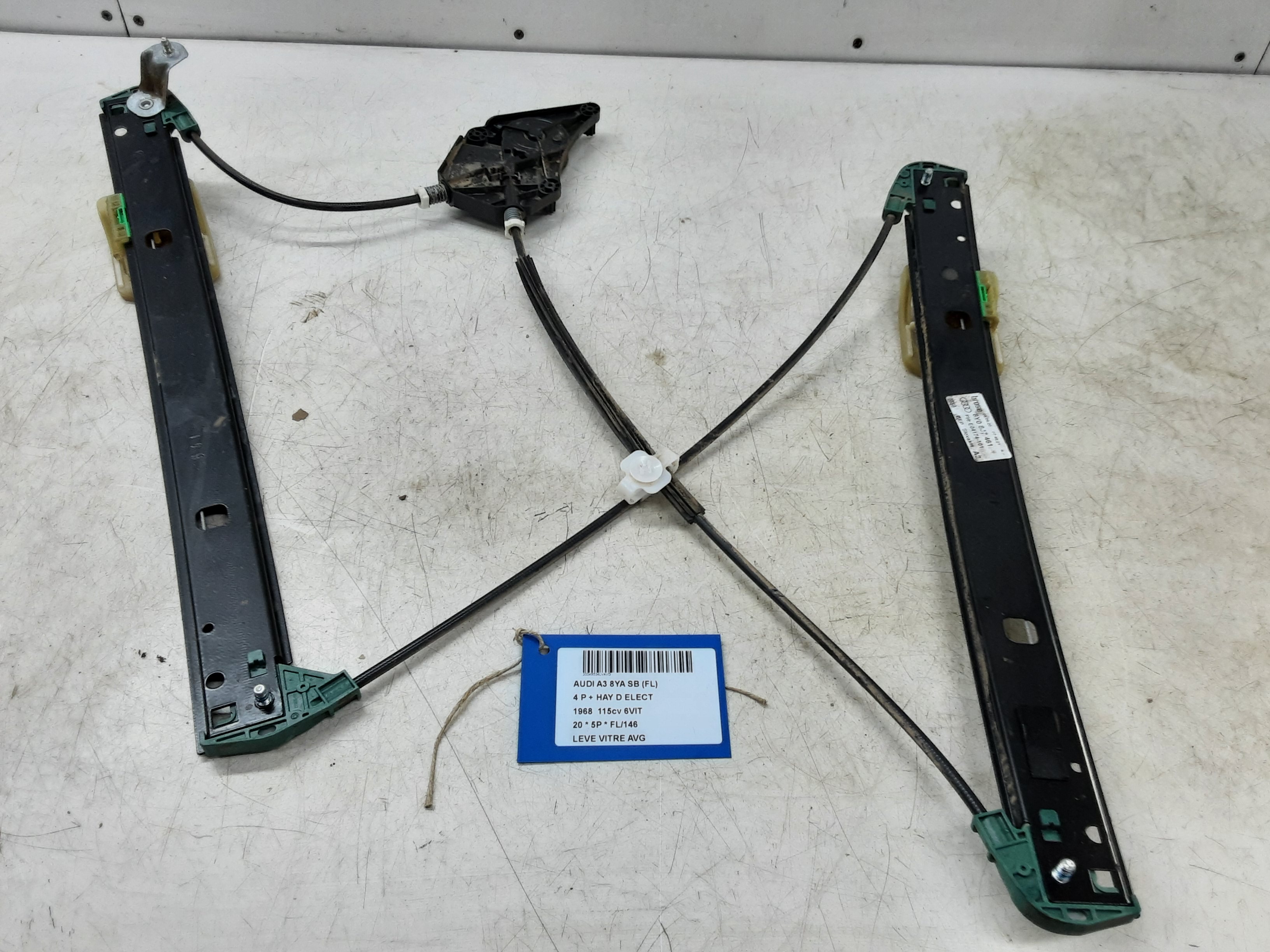 RUITMECHANISME VOOR LINKS Audi A3 5D/20+