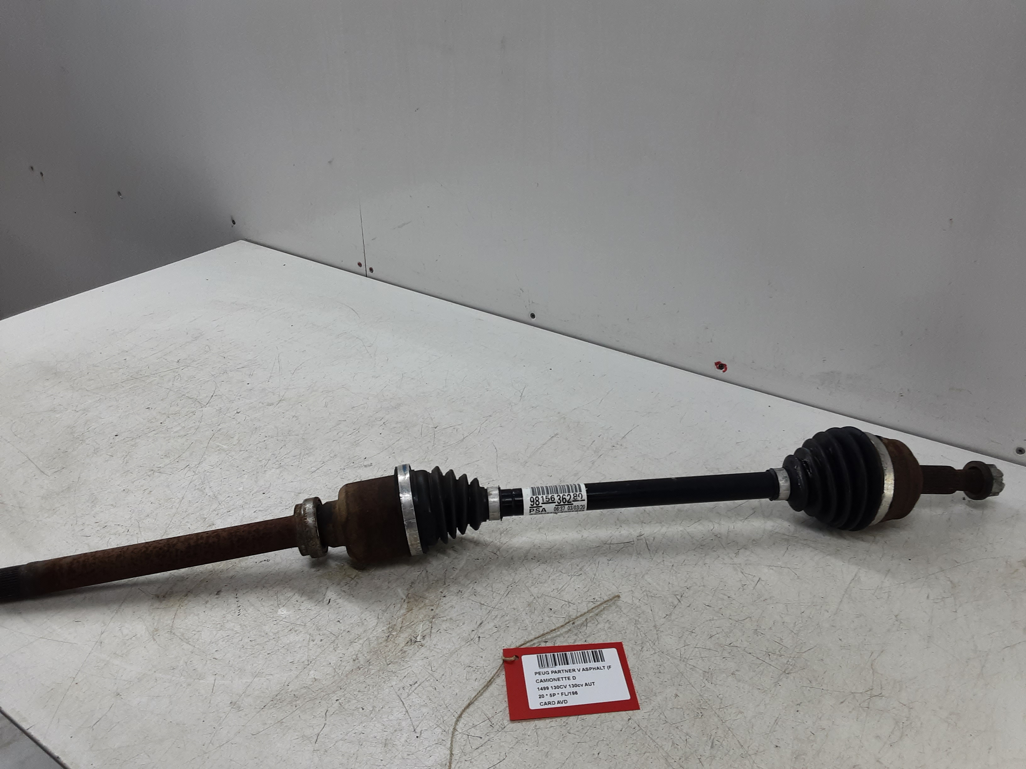 CARDAN AVANT DROIT Peugeot PARTNER 9/18+