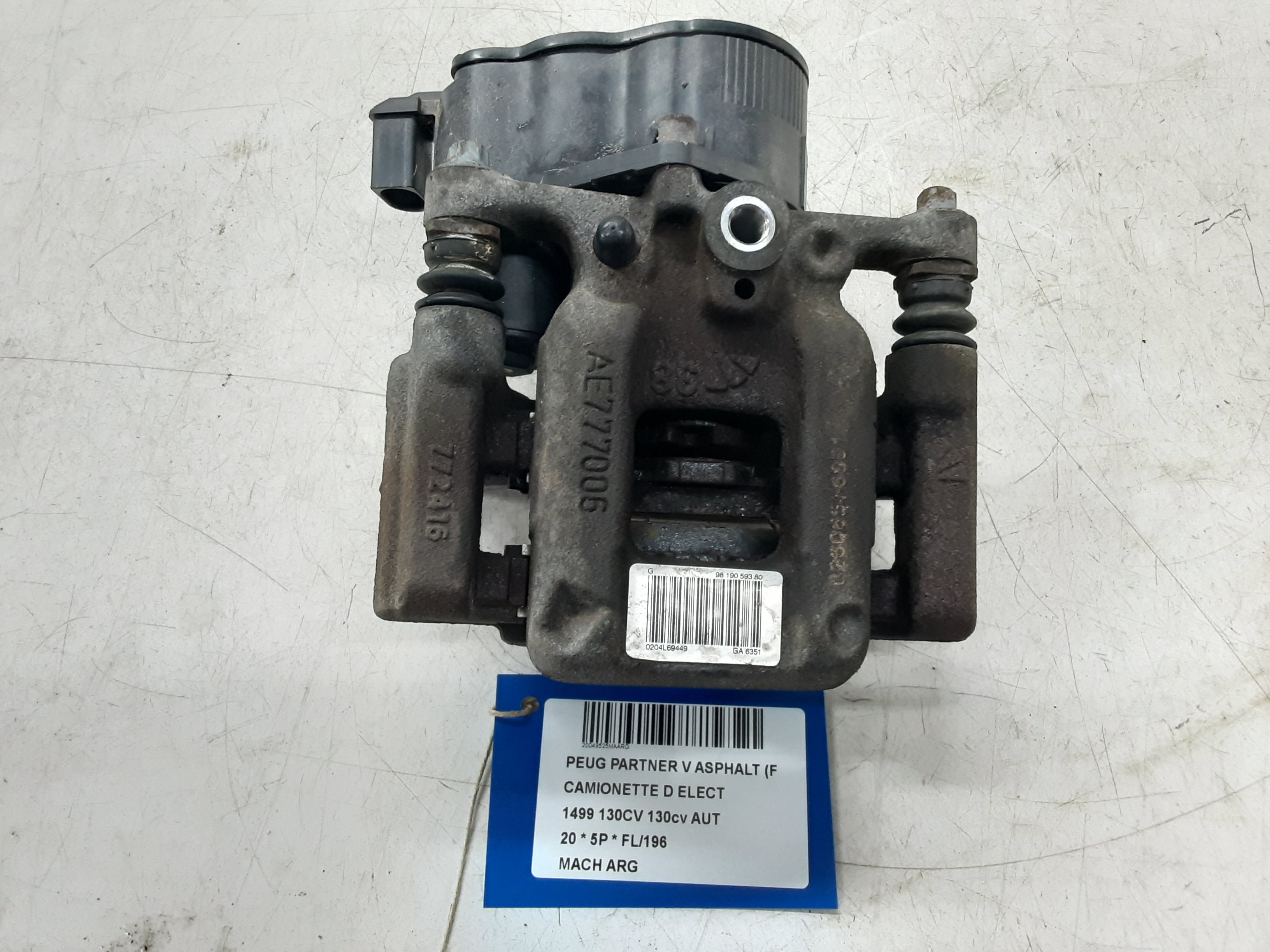 REMKLAUW ACHTER LINKS Peugeot PARTNER 9/18+
