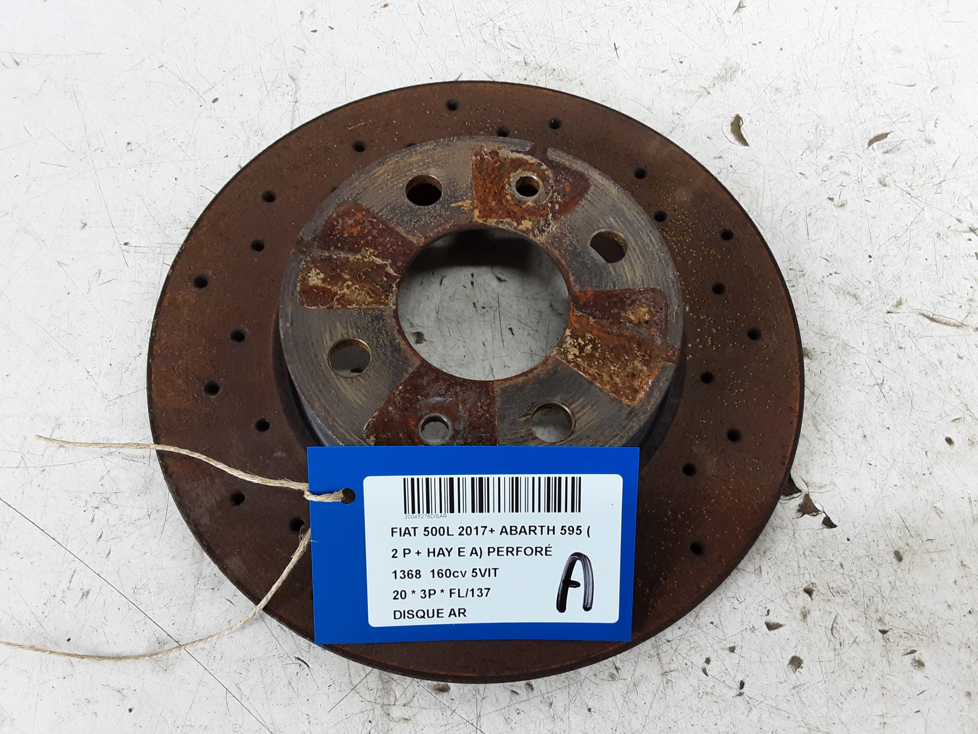 REMSCHIJF ACHTER Fiat 500 7/15+