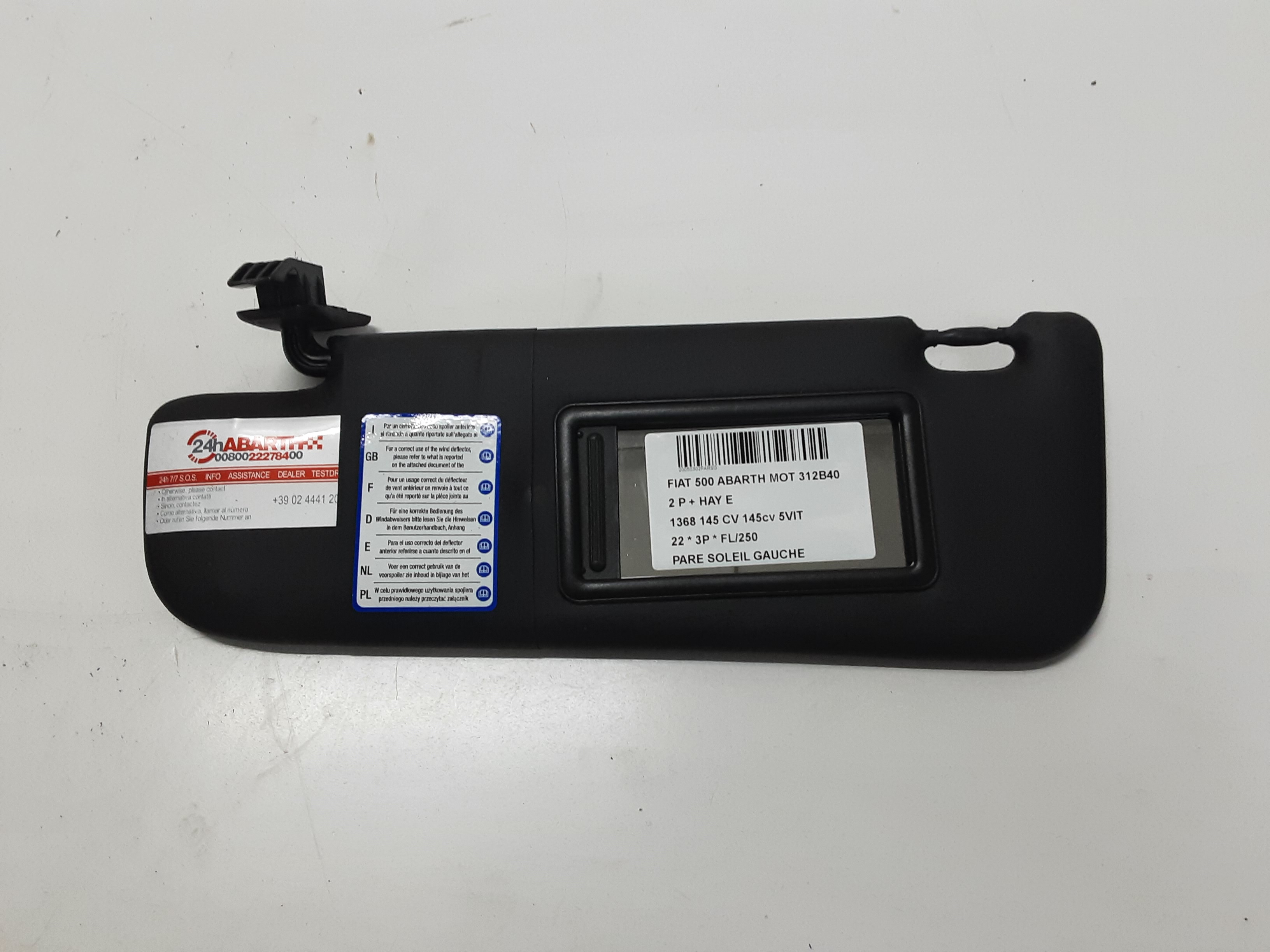 SONNENBLENDE LINKS Fiat 500 7/15+