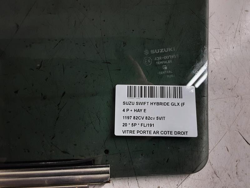 VITRE DE PORTE ARRIERE COTE DROIT Suzuki SWIFT 4/17+
