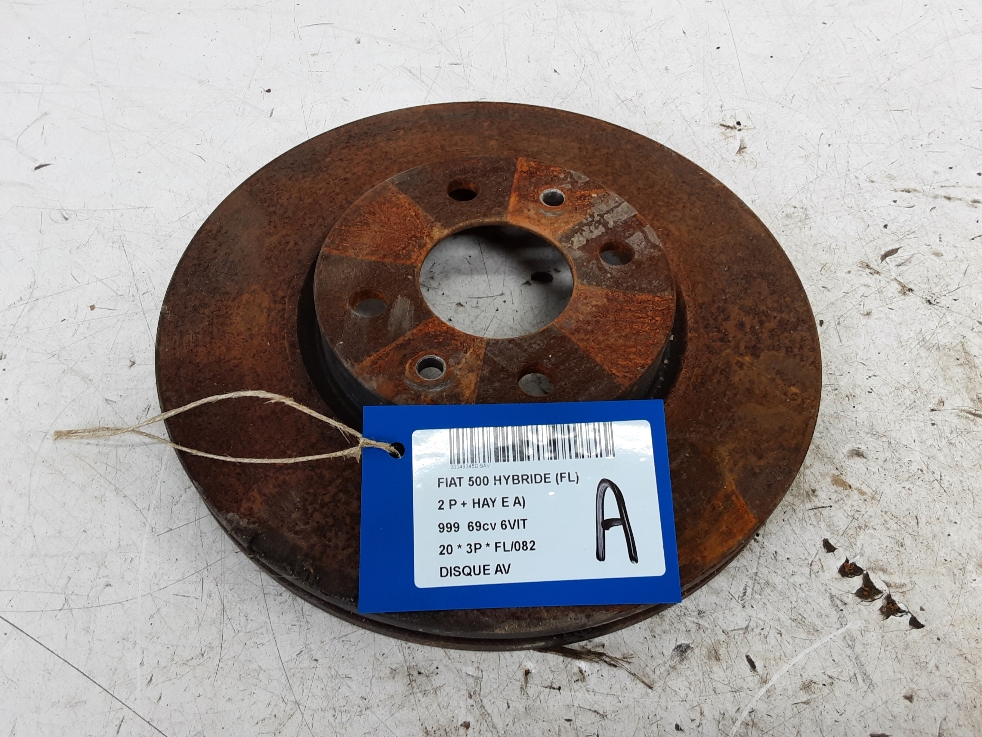 REMSCHIJF VOOR Fiat 500 7/15+