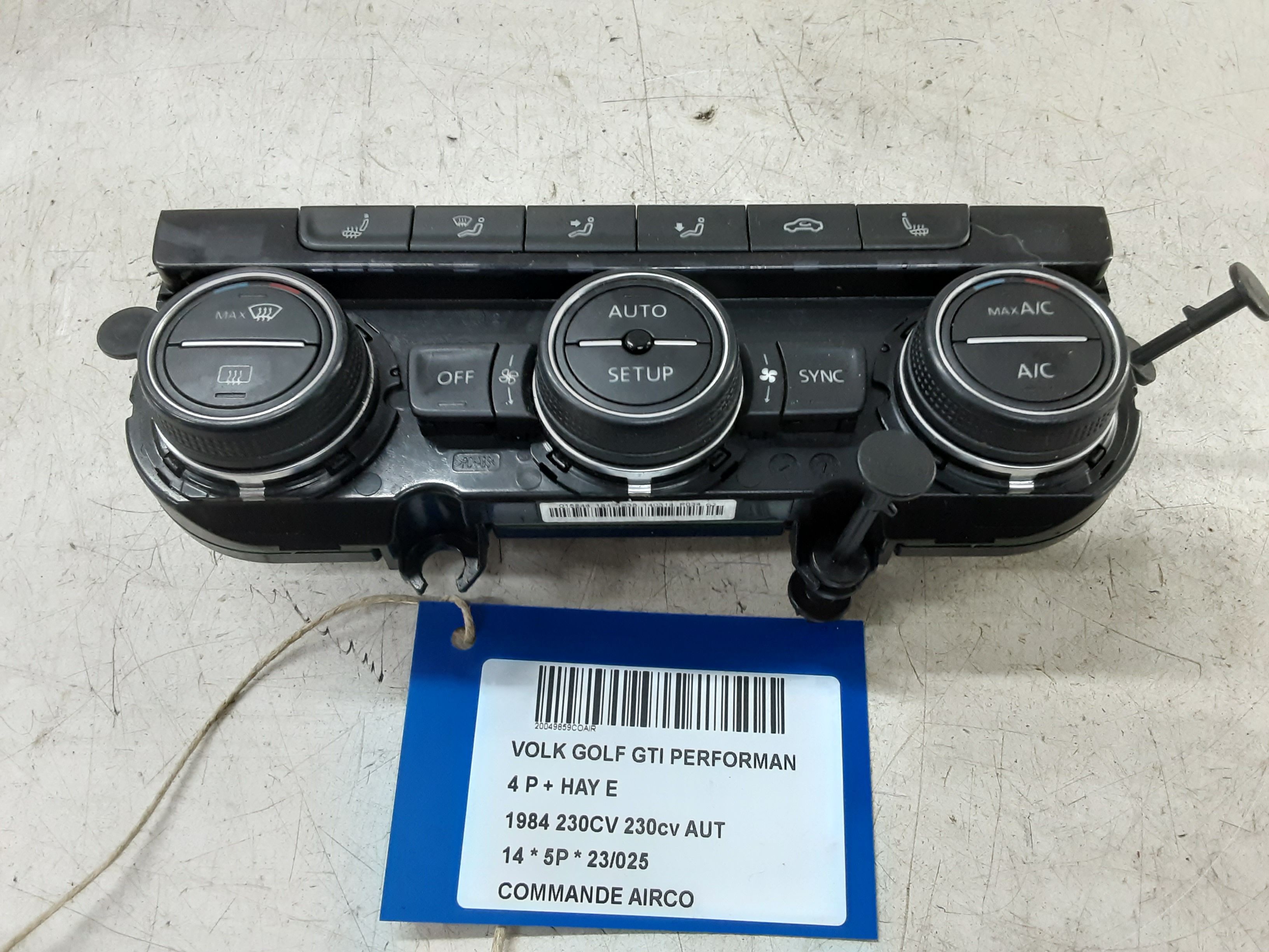 BEDIENINGSPANEEL AIRCO Vw GOLF VII 11/12 - 17