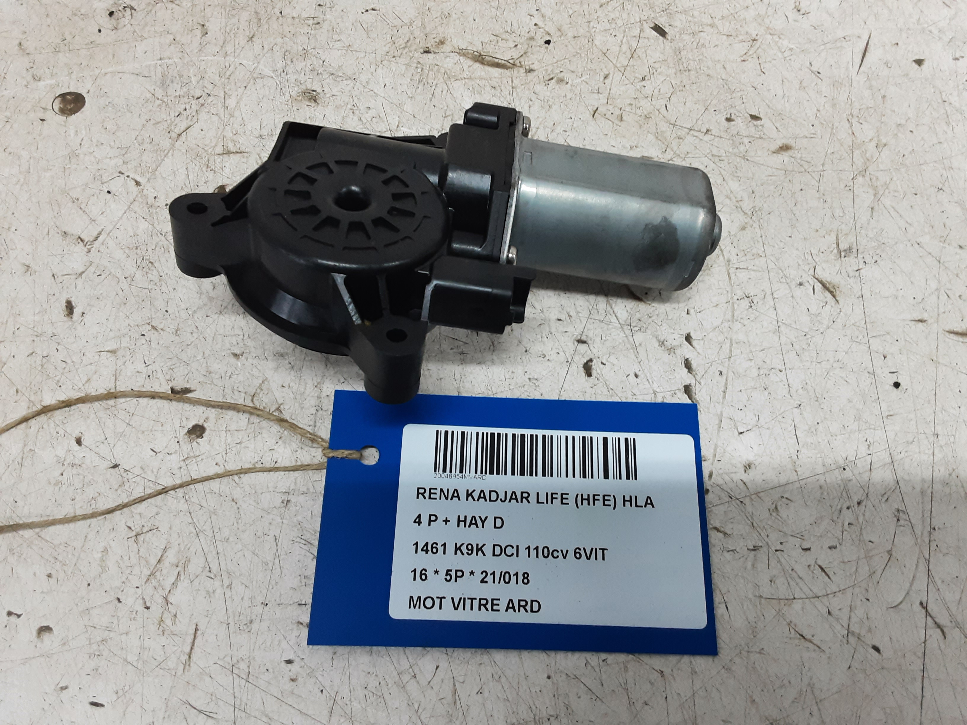 MOTOR RUITMECHANISME ACHTER RECHTS Renault KADJAR 6/15+