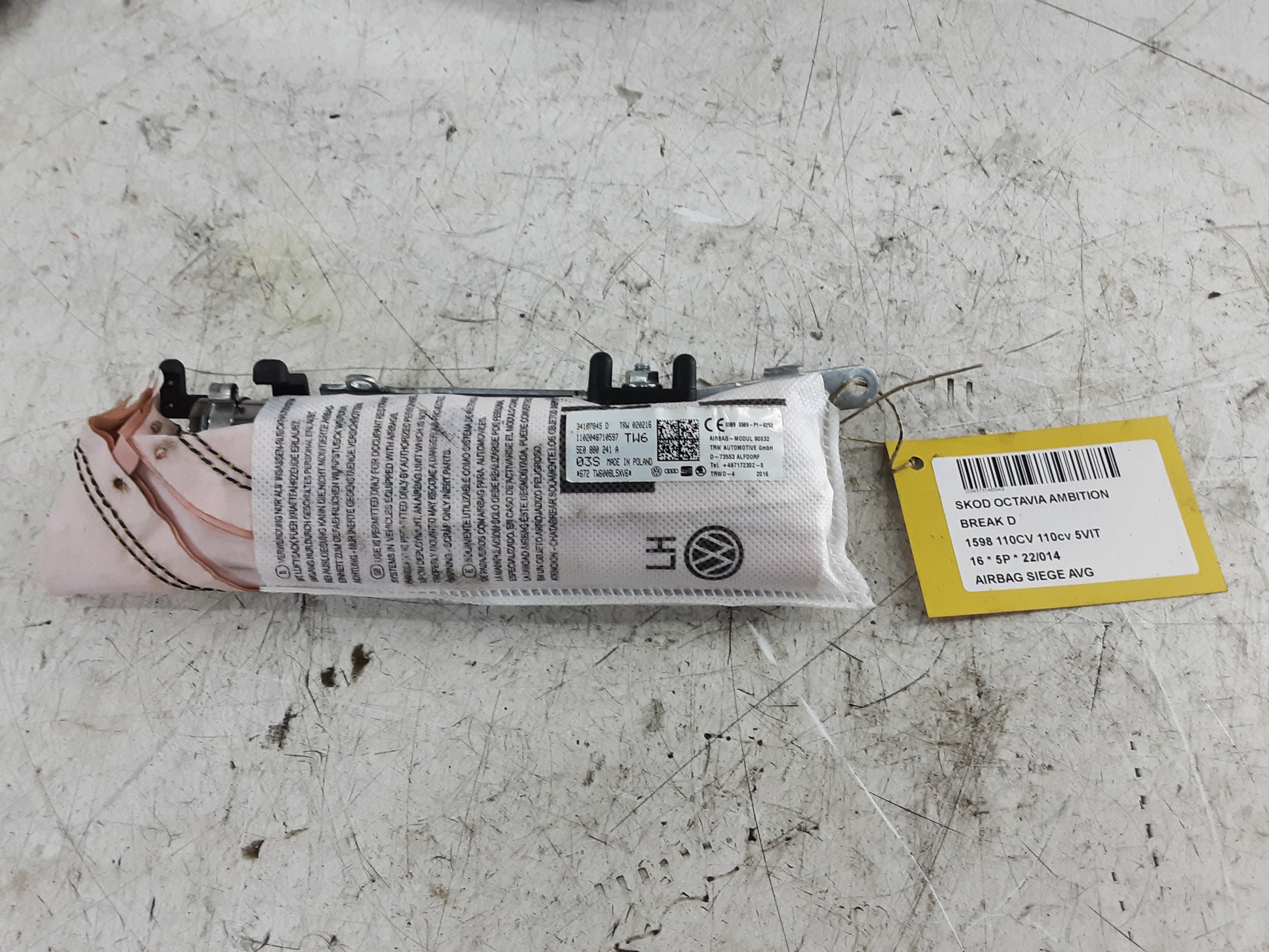 AIRBAG STOEL LINKS VOOR Skoda OCTAVIA (5E) 11/12 - 3/17