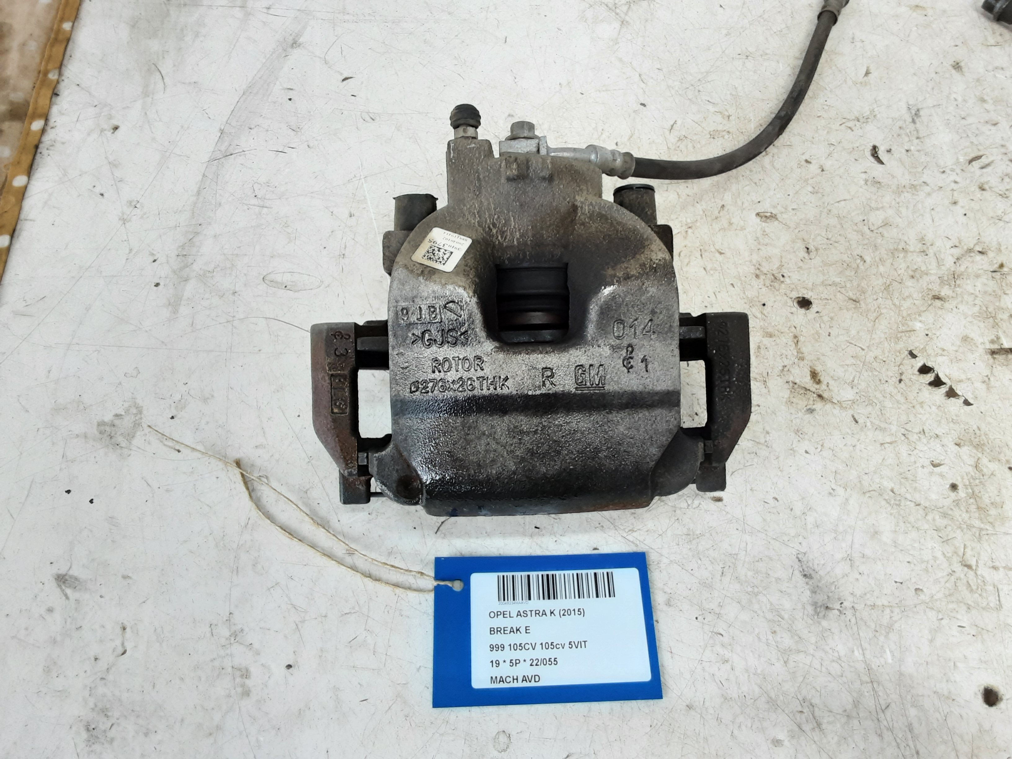 REMKLAUW VOOR RECHTS Opel ASTRA K 8/15 - 8/19 5P/D