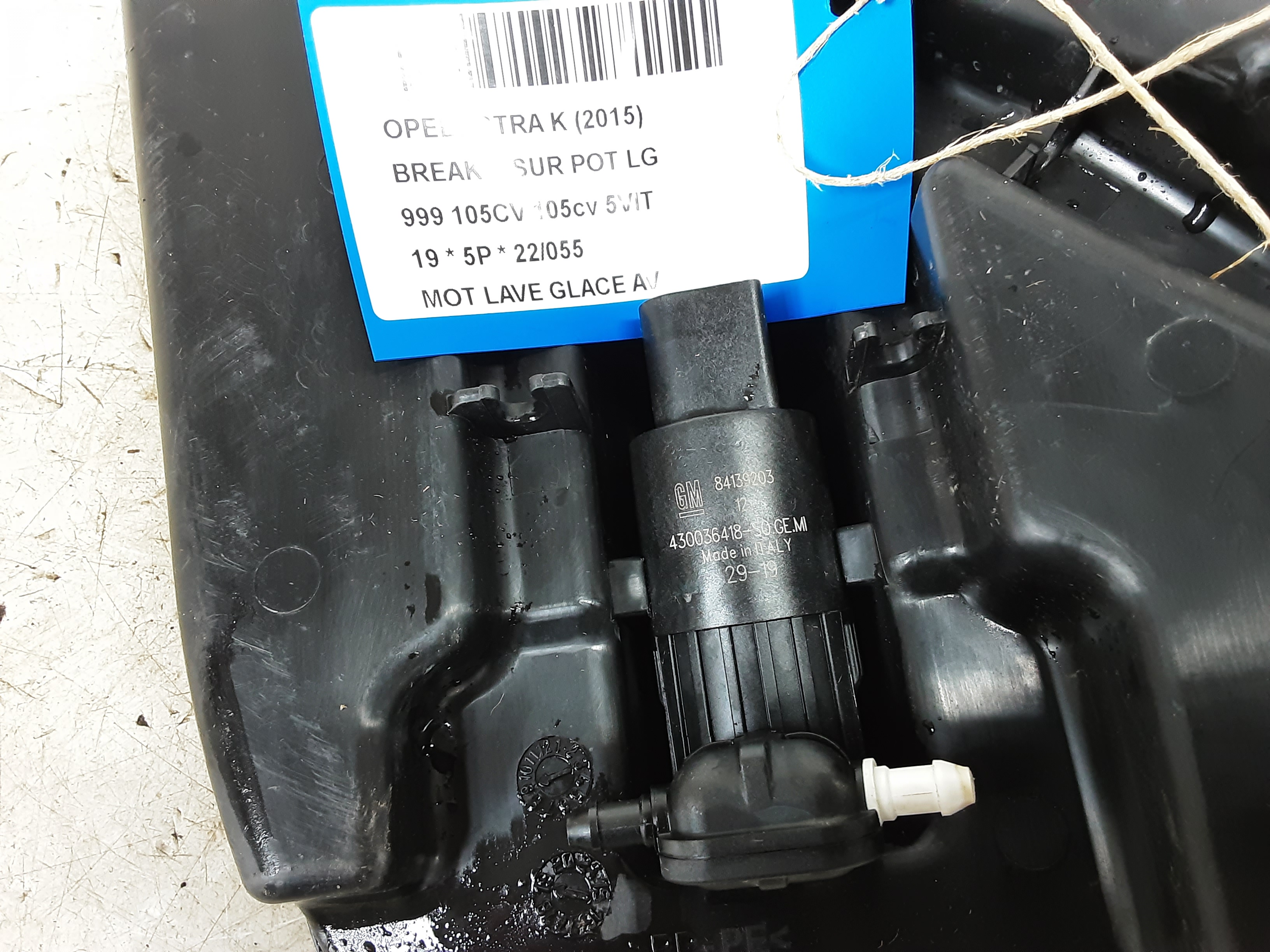 MOTEUR DE LAVE-GLACE AVANT Opel ASTRA K 8/15 - 8/19 5P/D