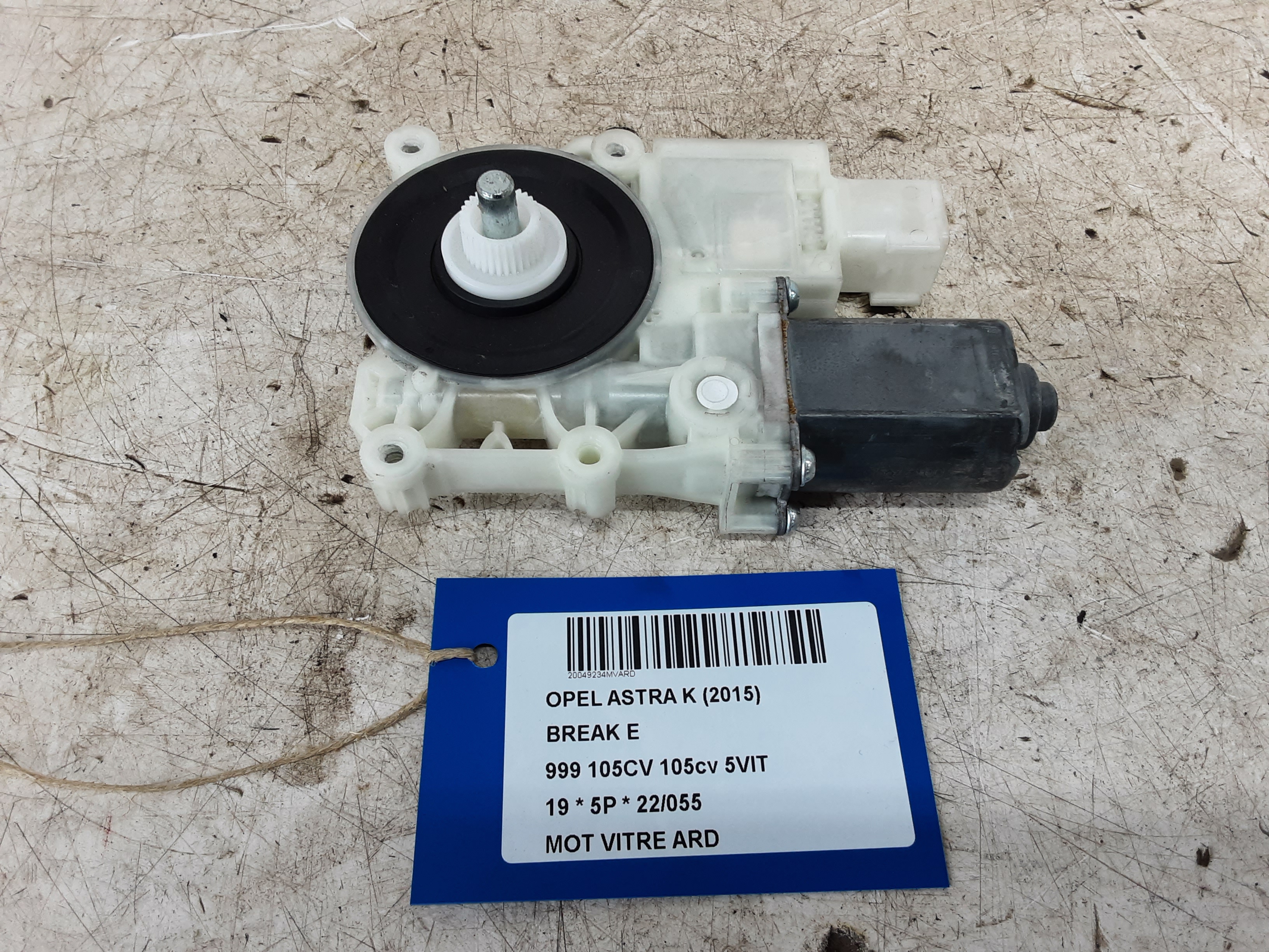 MOTOR RUITMECHANISME ACHTER RECHTS Opel ASTRA K 8/15 - 8/19 5P/D