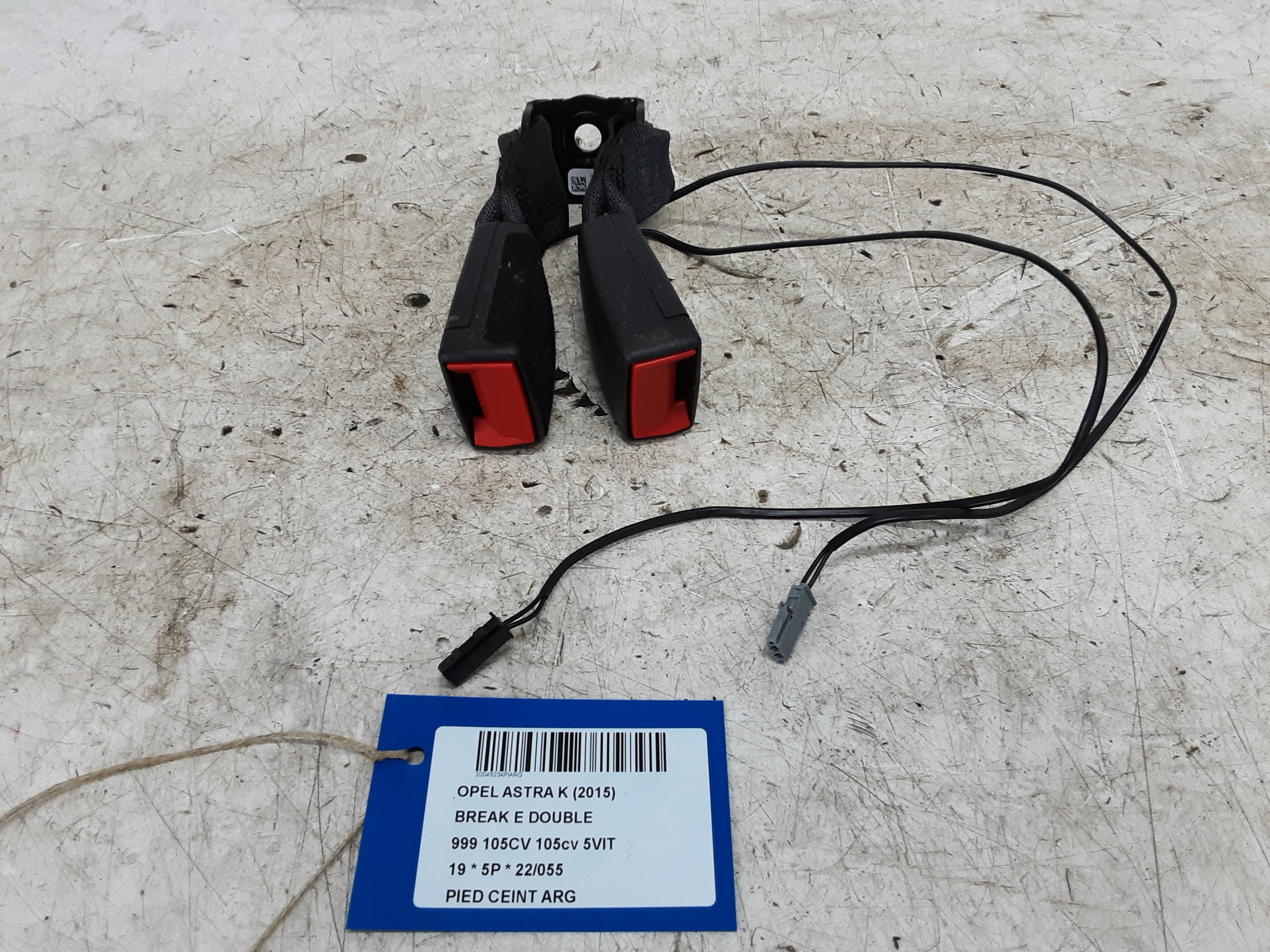 VEILIGHEIDSGORDEL VOET ACHTER LINKS Opel ASTRA K 8/15 - 8/19 5P/D
