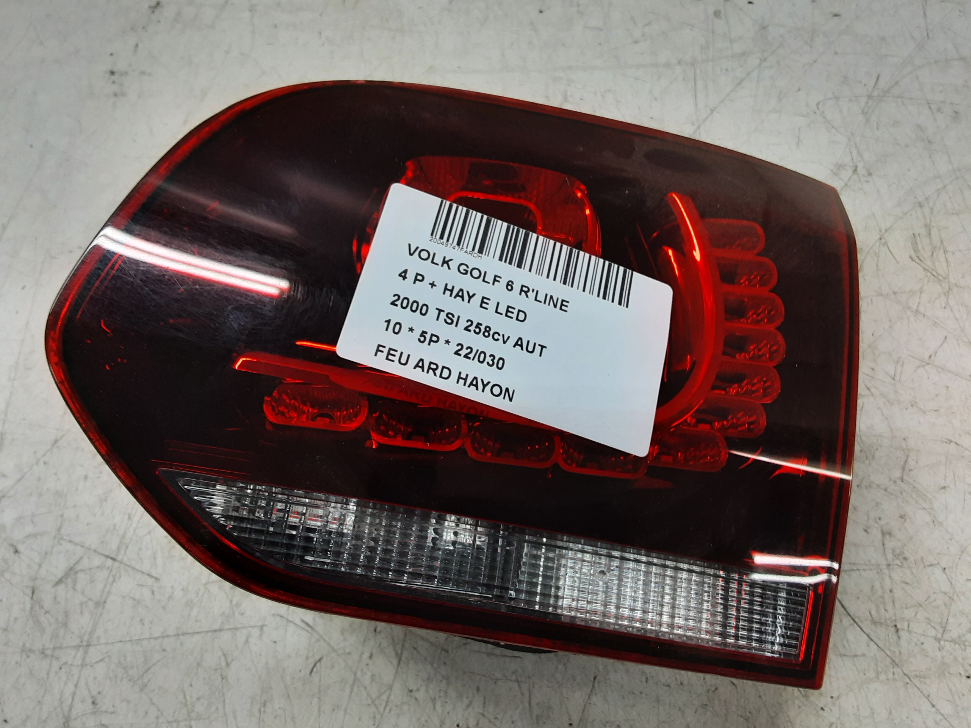 LICHT ACHTERKLEP RECHTS Vw GOLF VI 11/08 - 13