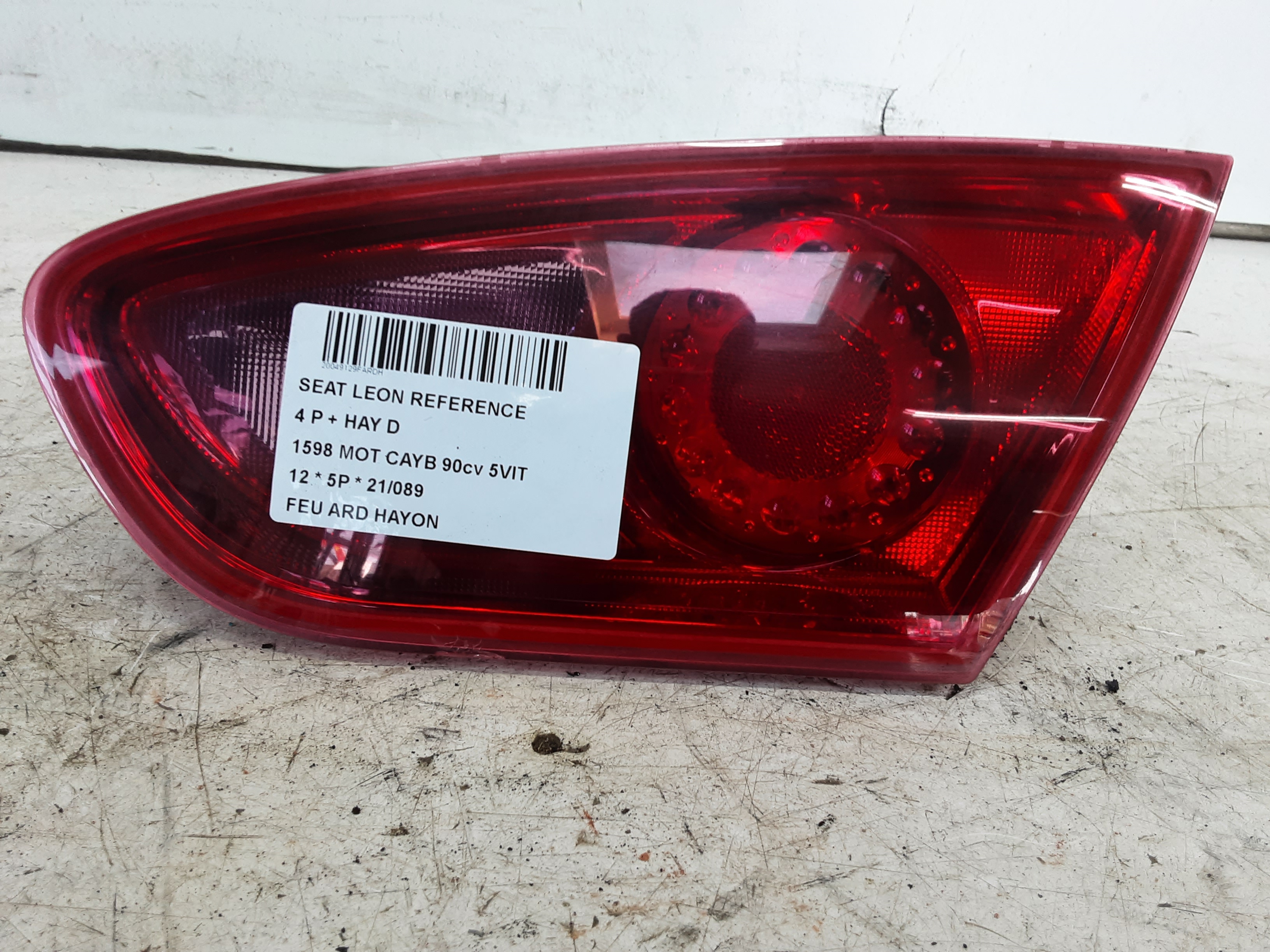 LICHT ACHTERKLEP RECHTS Seat LEON (2) (1P)  9/05 - 12