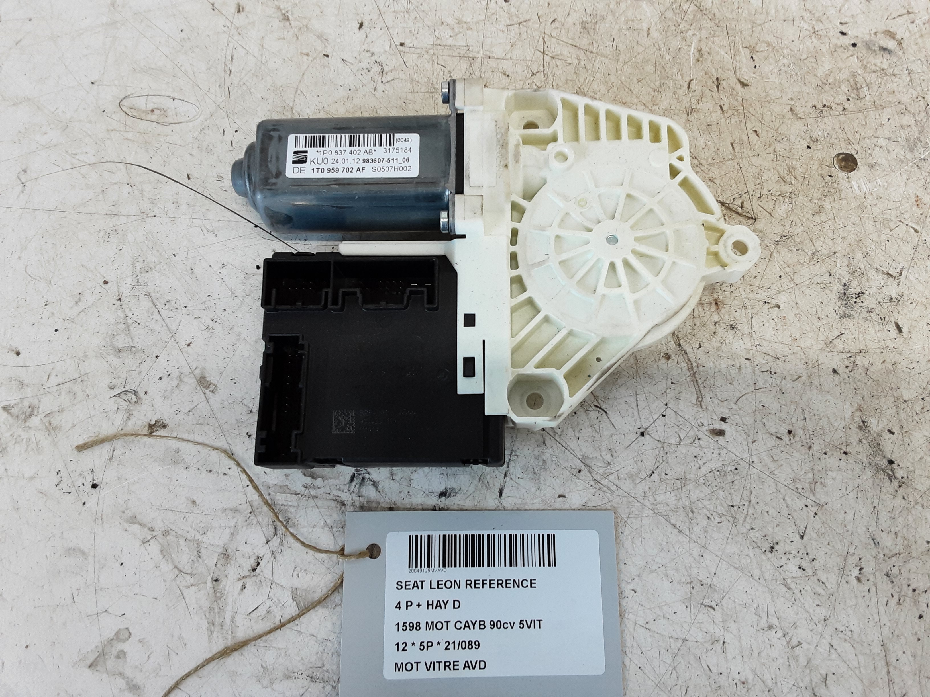 MOTOR RUITMECHANISME VOOR RECHTS Seat LEON (2) (1P)  9/05 - 12