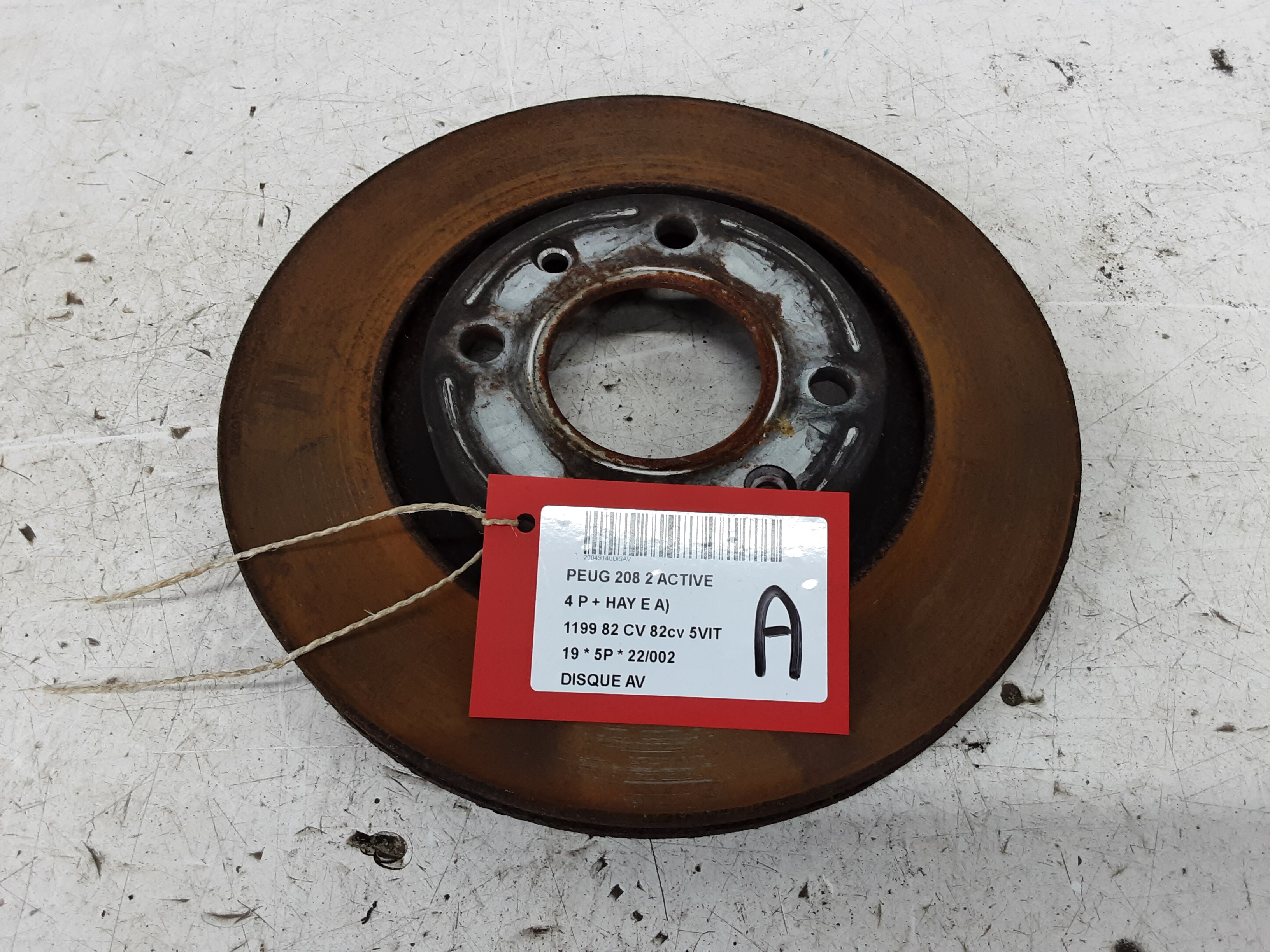 REMSCHIJF VOOR Peugeot 208 8/15 - 20