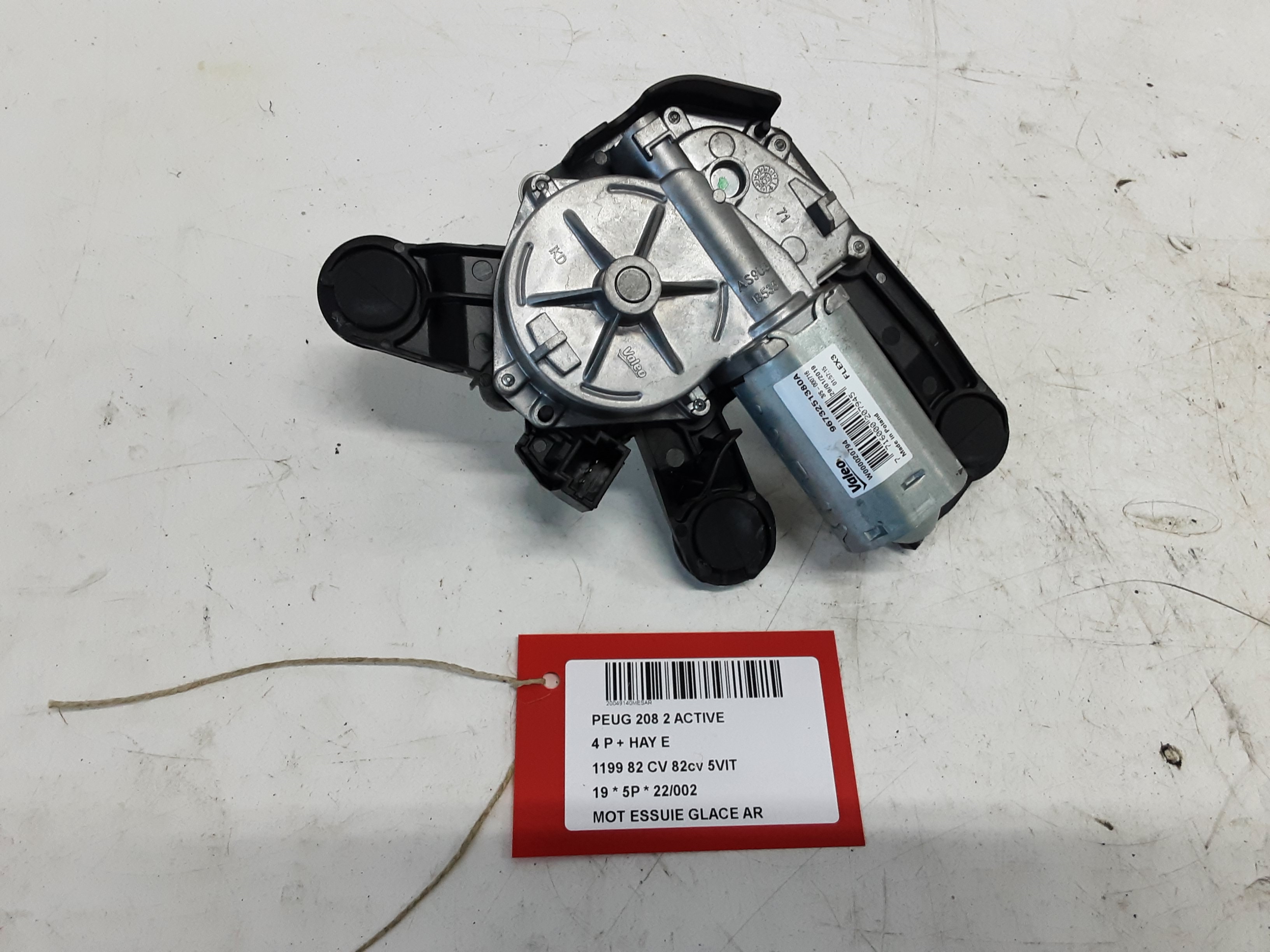 RUITENWISSERMOTOR ACHTER Peugeot 208 8/15 - 20