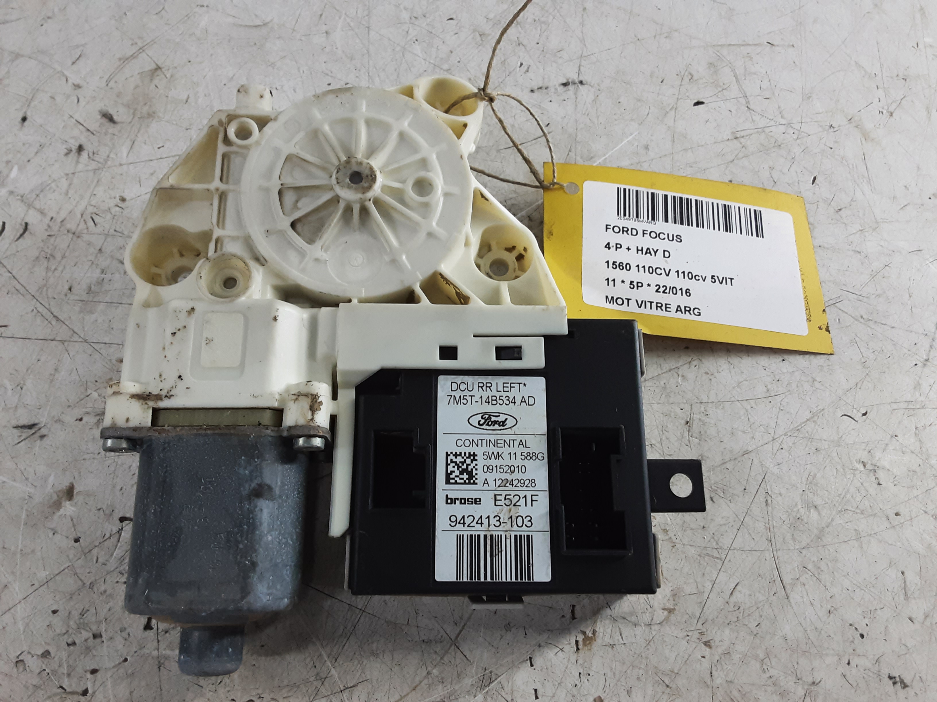 MOTEUR DE VITRE DE PORTE ARRIERE GAUCHE Ford FOCUS (3) 08 - 02/11