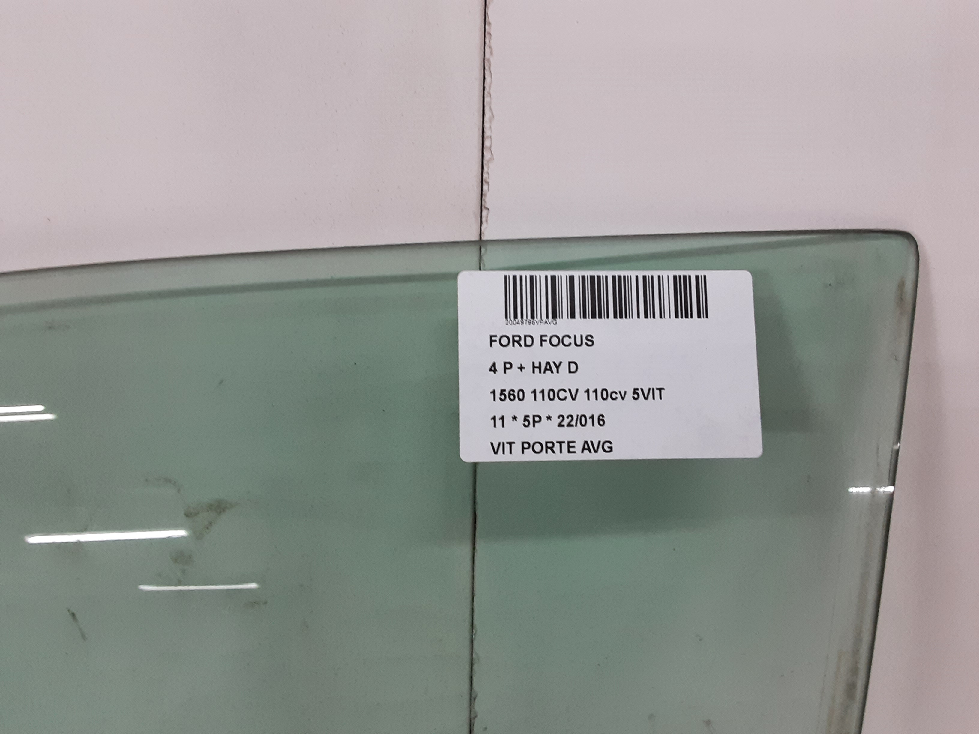 VITRE DE PORTE AVANT GAUCHE Ford FOCUS (3) 08 - 02/11