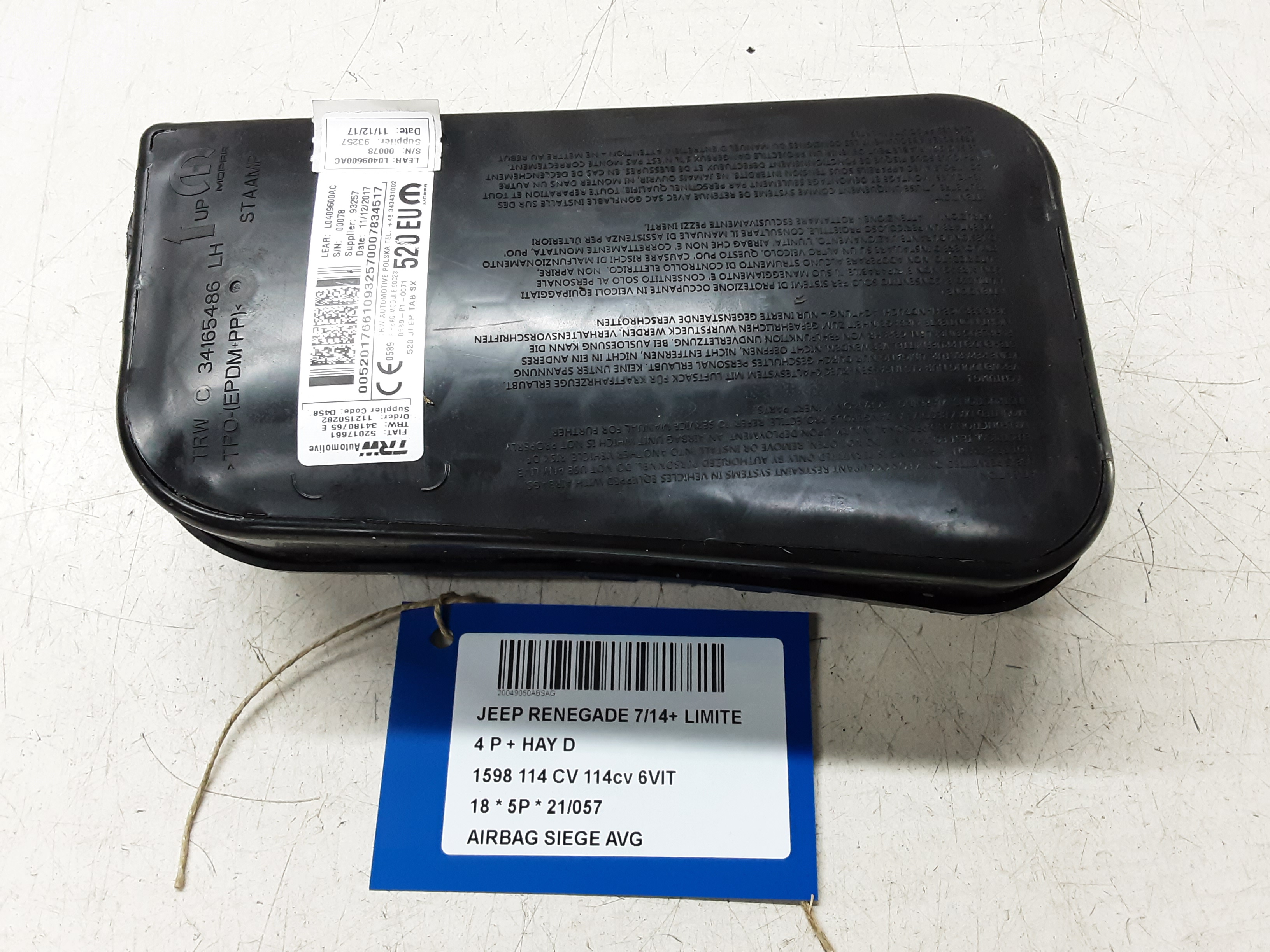 AIRBAG STOEL LINKS VOOR