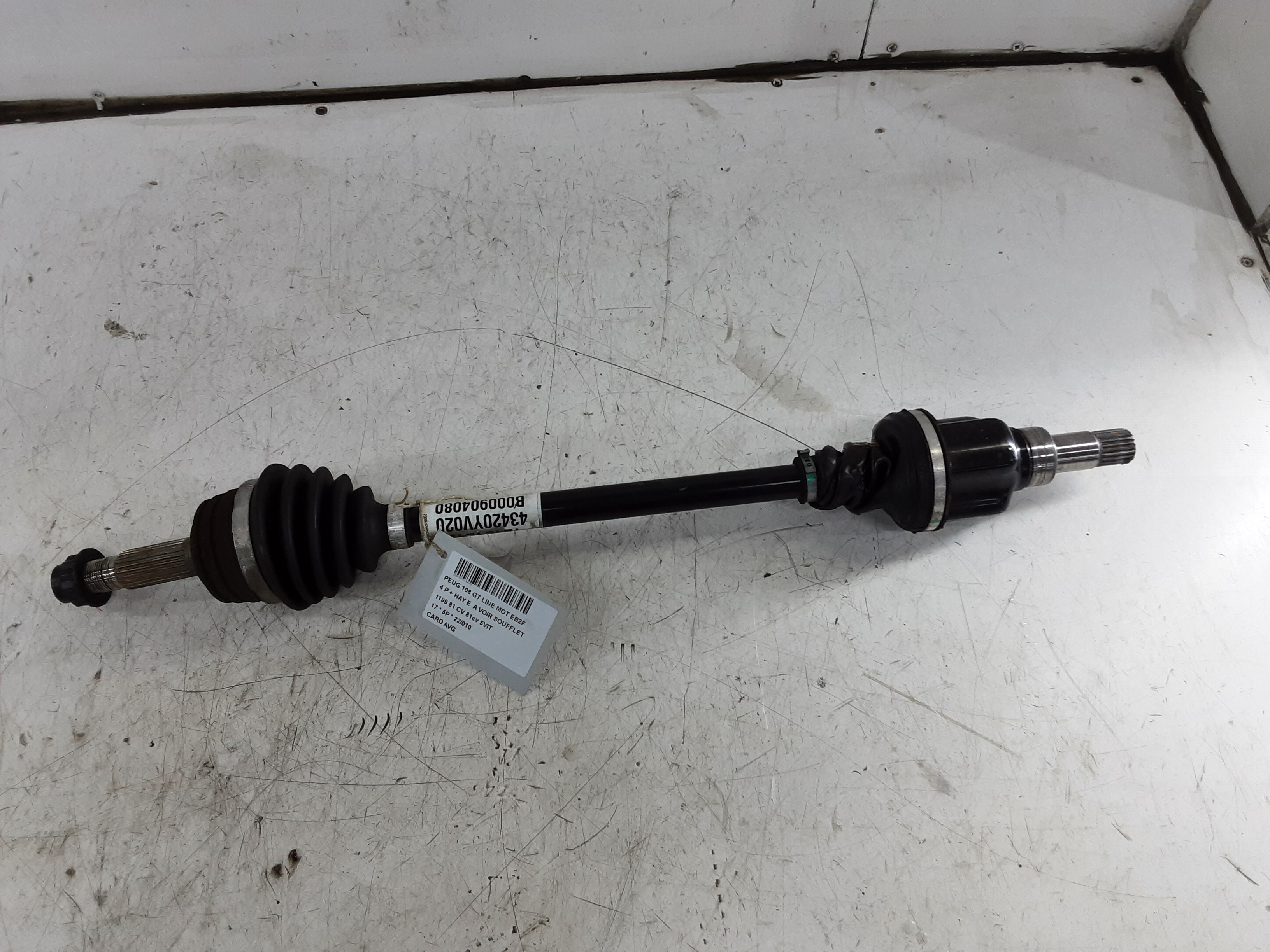 AANDRIJFAS VOOR LINKS Peugeot 108 5/14+