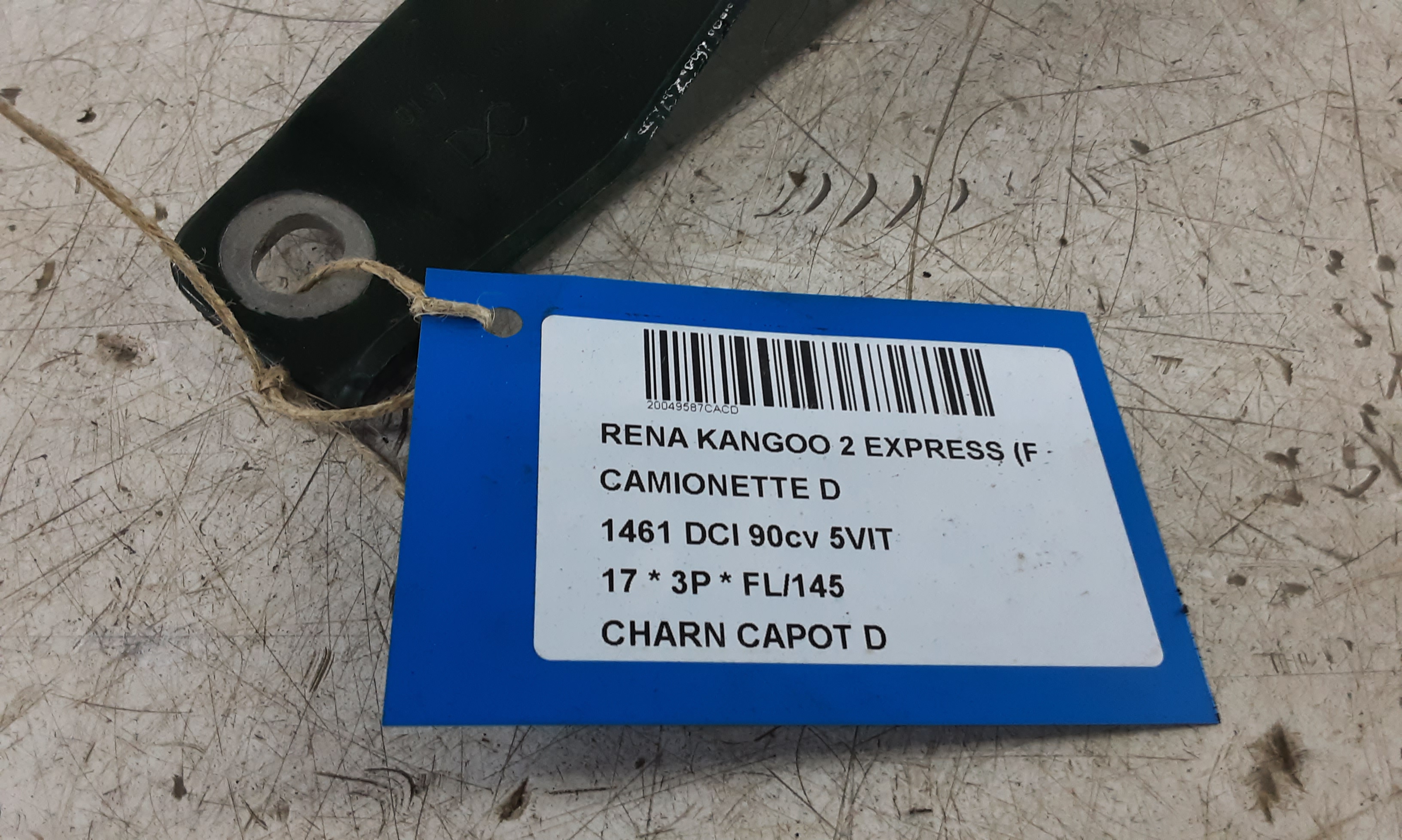 SCHARNIER MOTORKAP RECHTS Renault KANGOO 6/13- 7/21