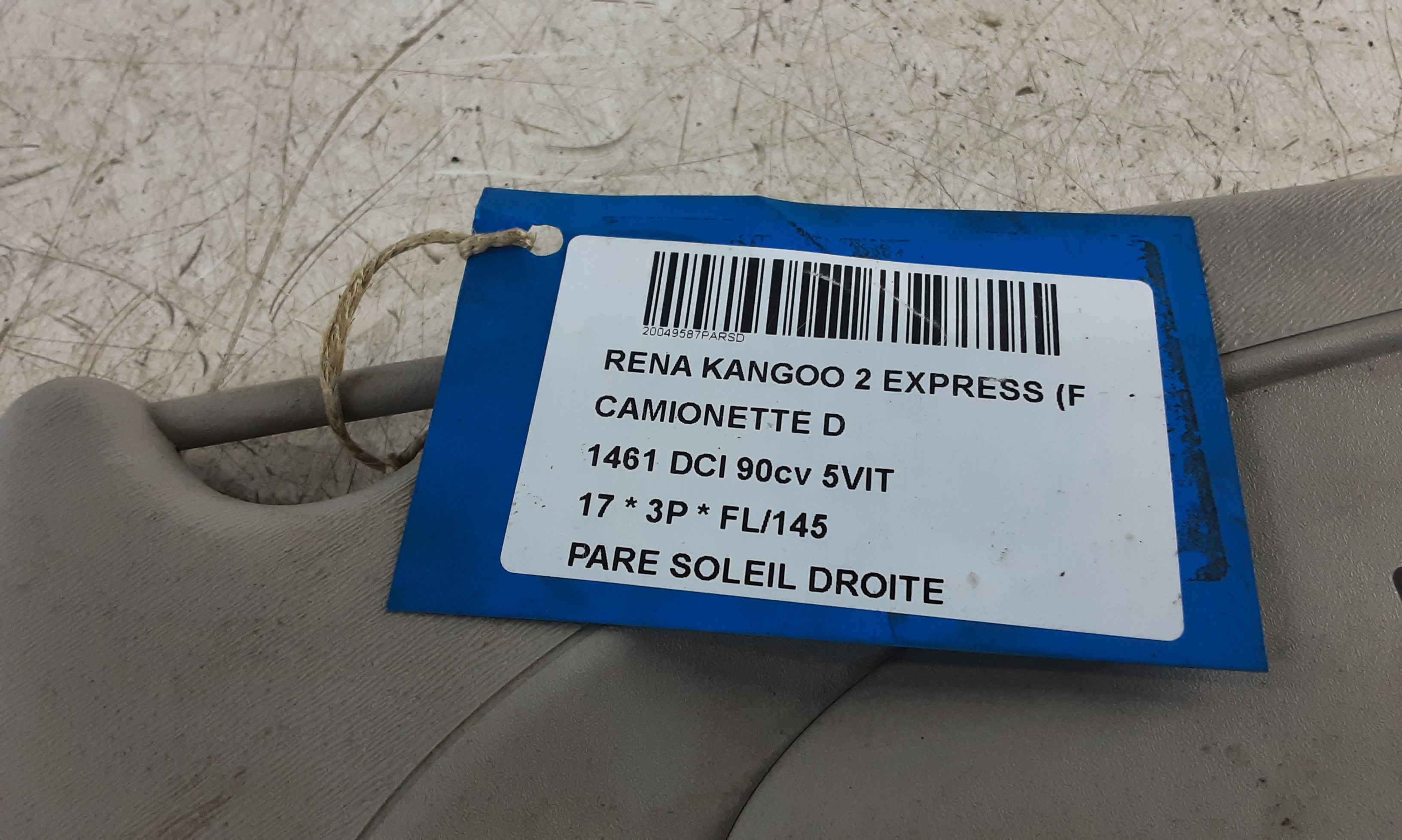 PARE-SOLEIL DROIT Renault KANGOO 6/13- 7/21