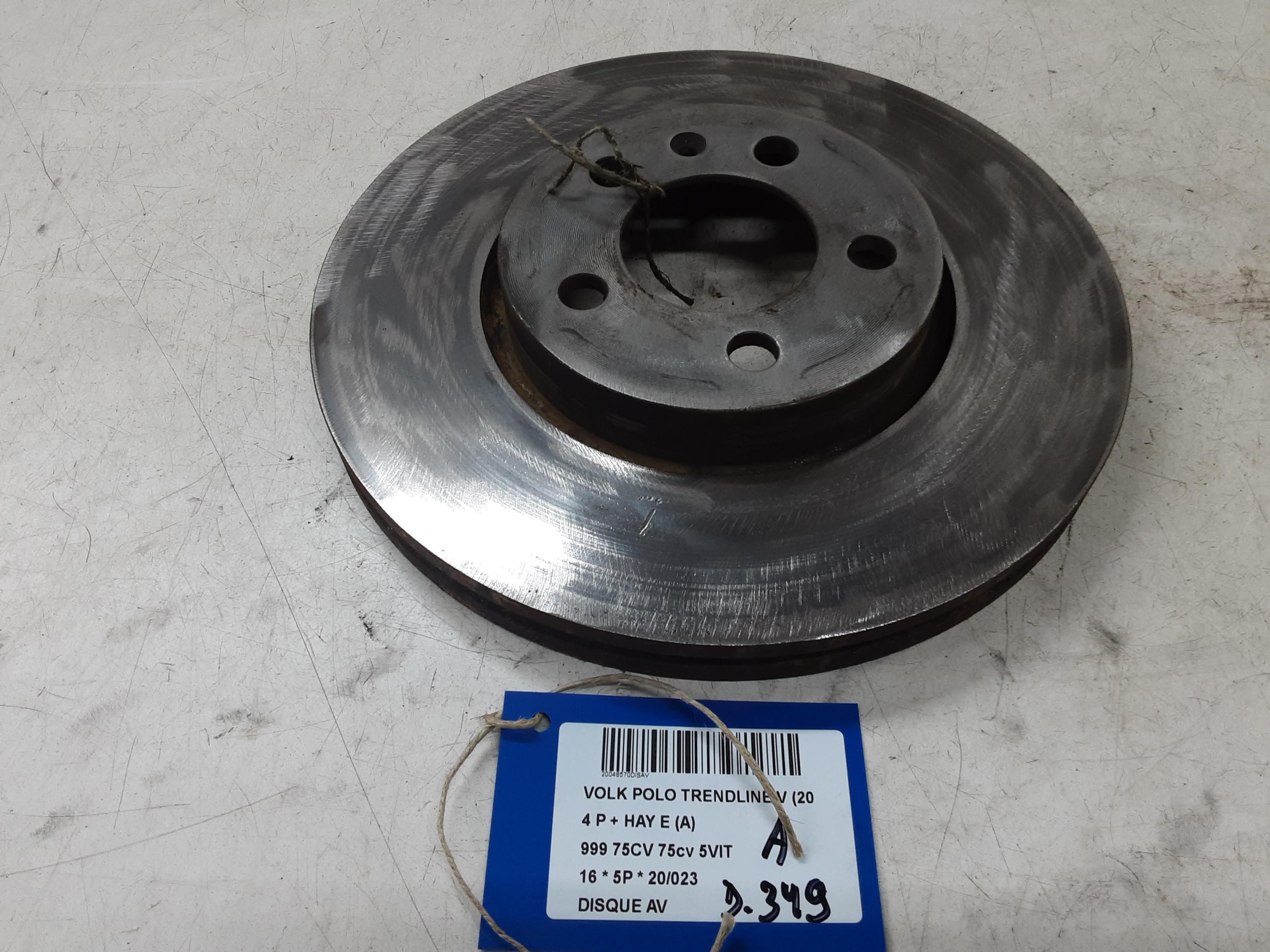 REMSCHIJF VOOR Vw POLO (6R) FaceLift 5/14 - 17